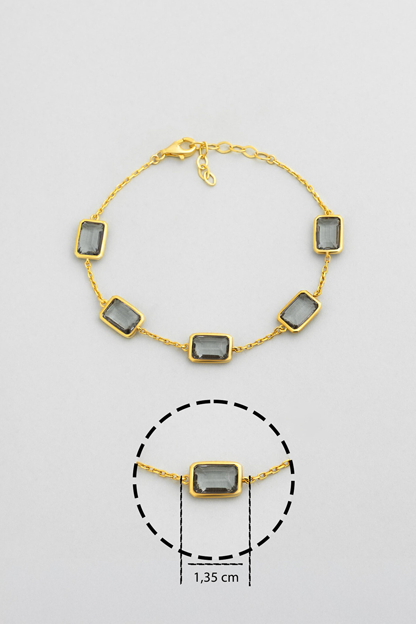 ⁠ Chromony 18 Ayar Sarı Altın Kaplama 20 Cm Gümüş Bileklik_2}