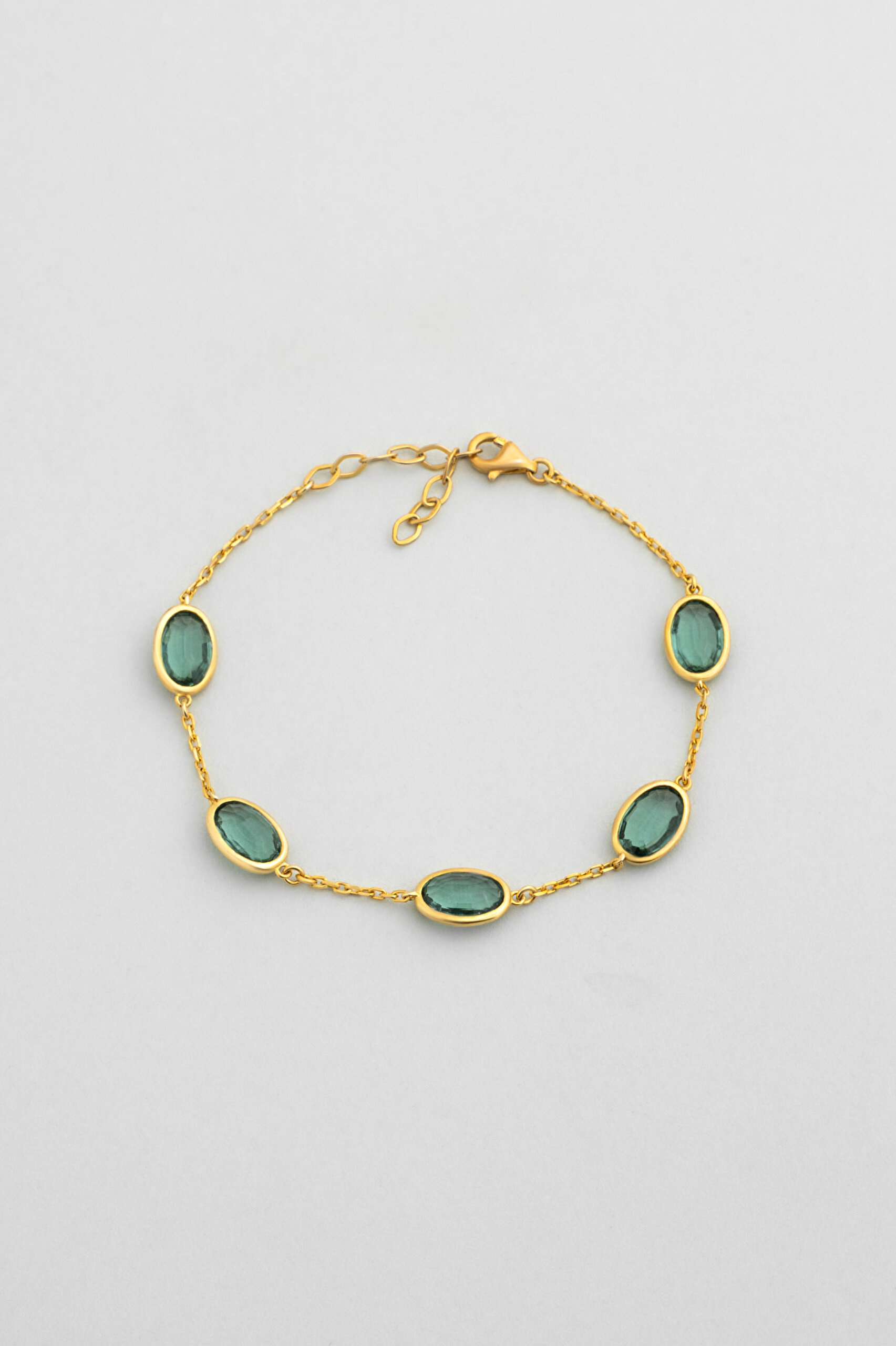 ⁠ Harmony 18 Ayar Sarı Altın Kaplama 20 Cm Gümüş Bileklik_0}