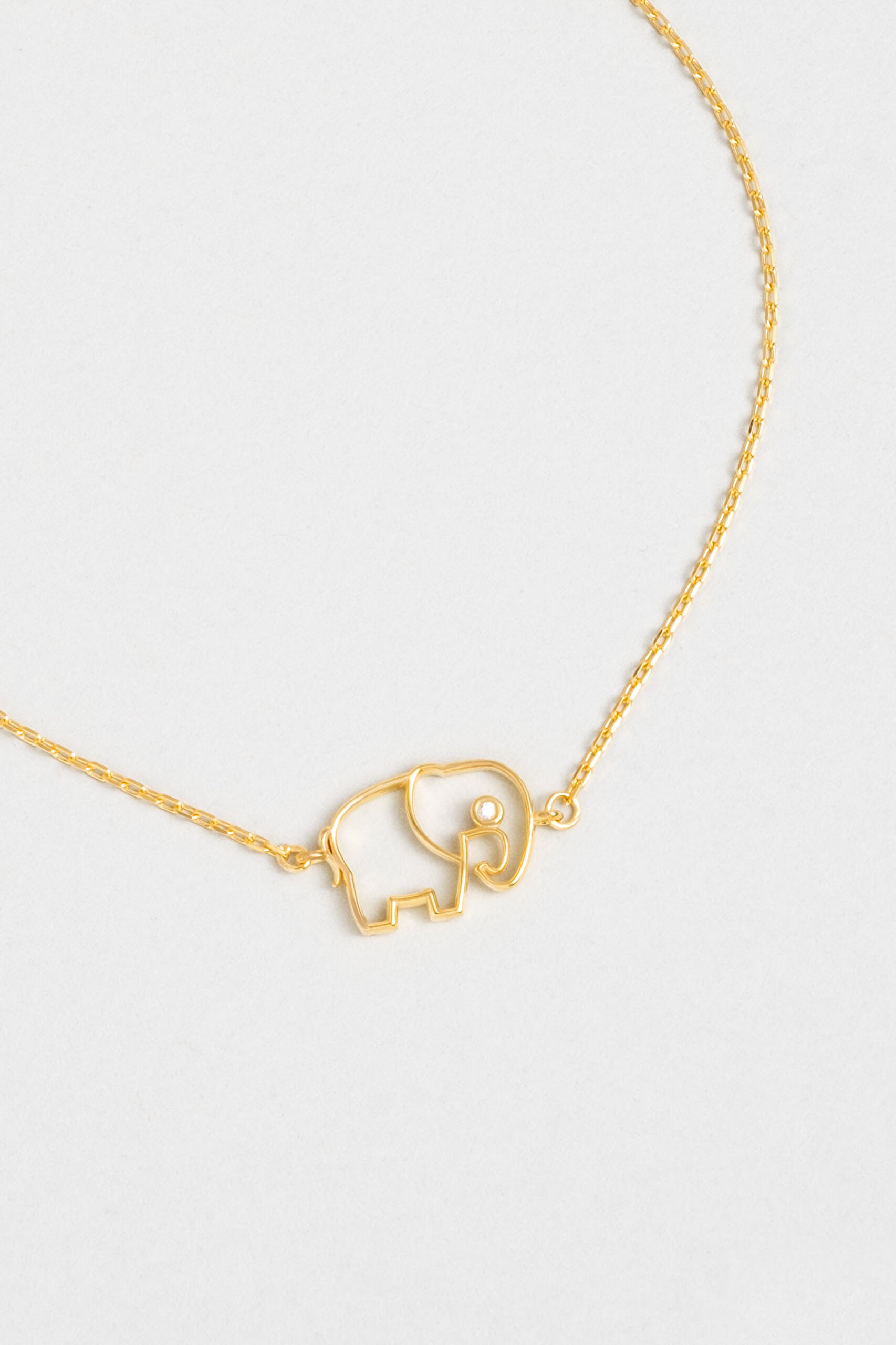 ⁠ Bilge Fil 18 Ayar Sarı Altın Kaplama 20 Cm Gümüş Bileklik_1}