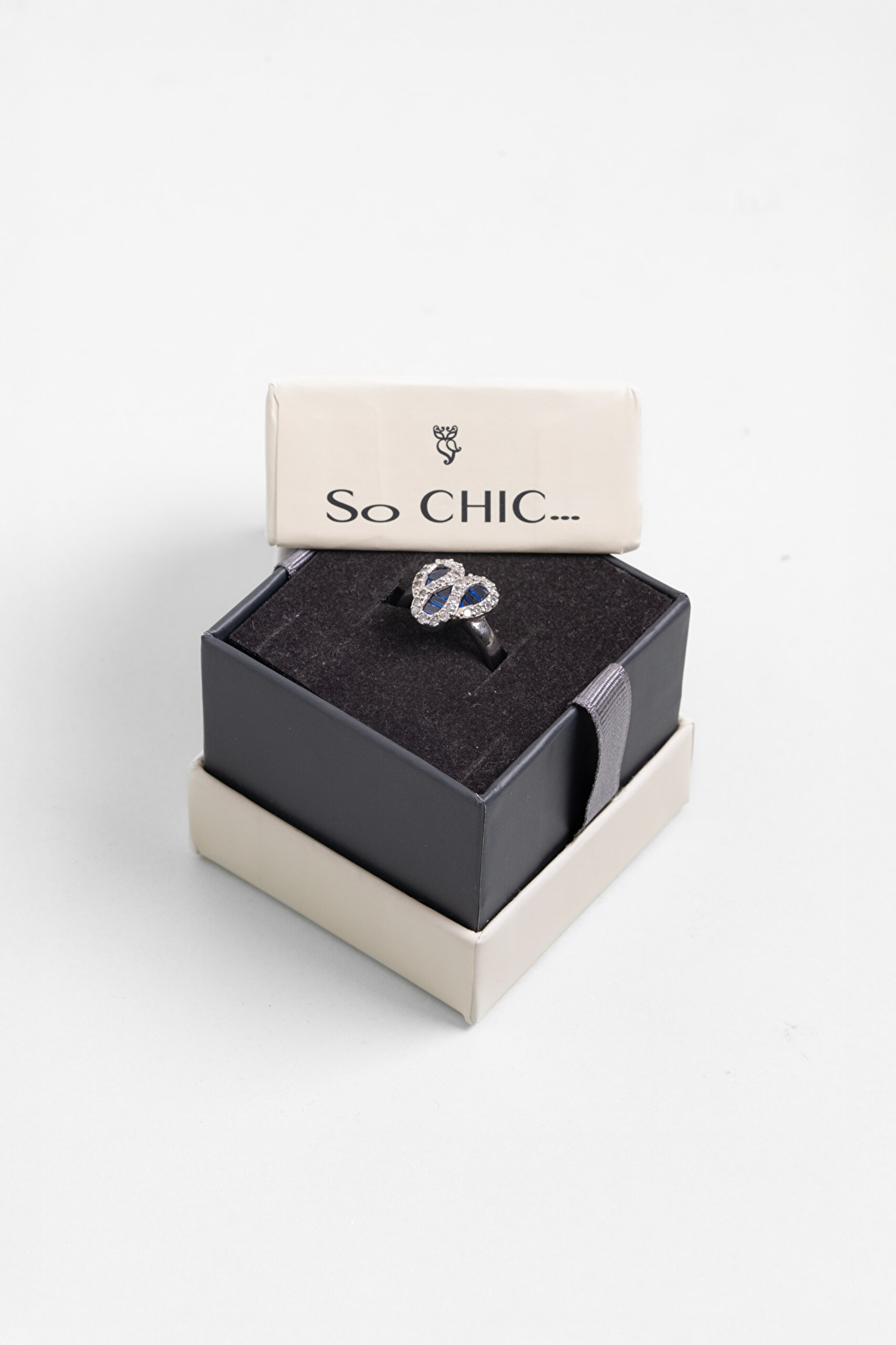 ⁠ Yakamoz Işıltısı 18 Ayar Beyaz Altın Kaplama Gümüş Yüzük_2}