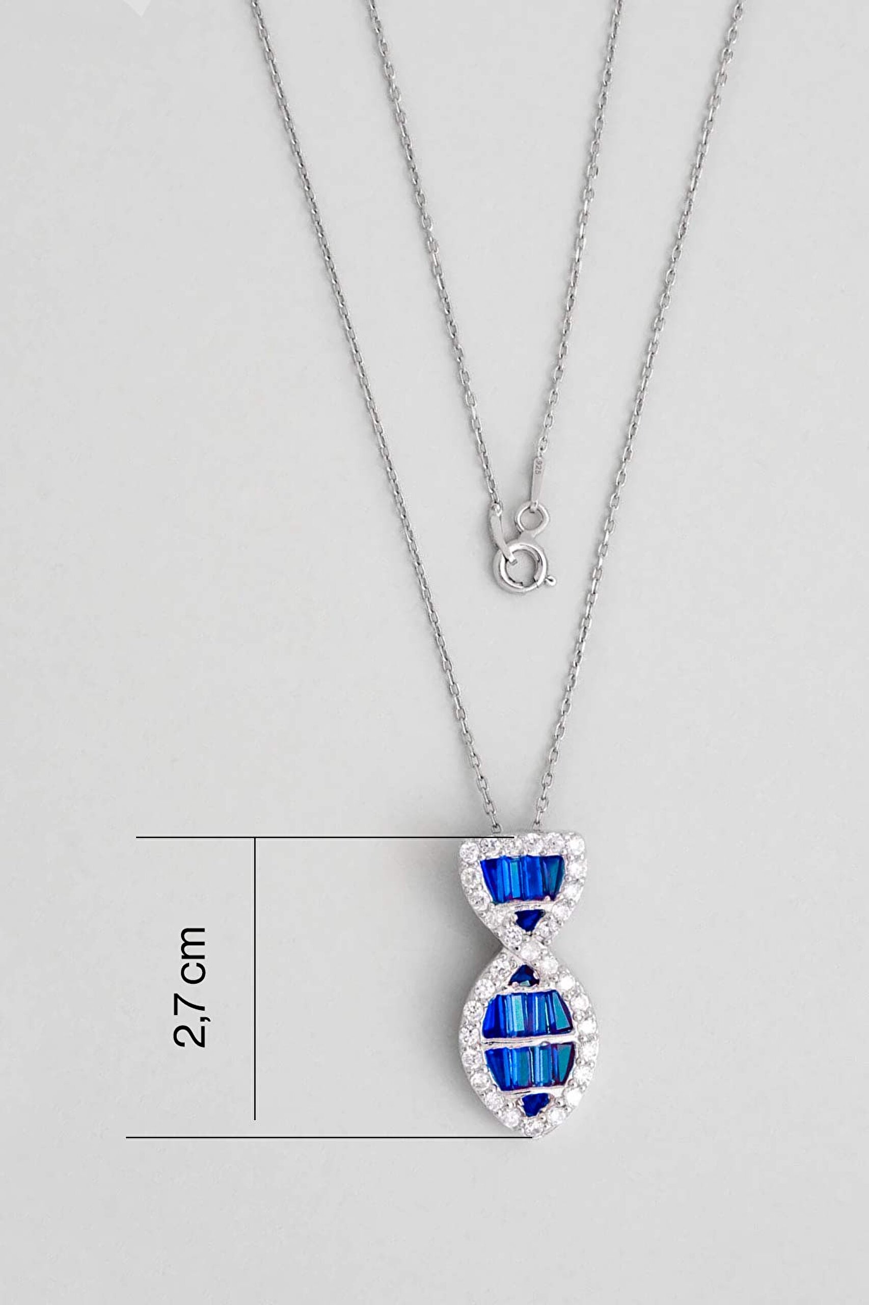 ⁠ Balık Yakamoz 18 Ayar Beyaz Altın Kaplama 45 Cm Gümüş Kolye_1}