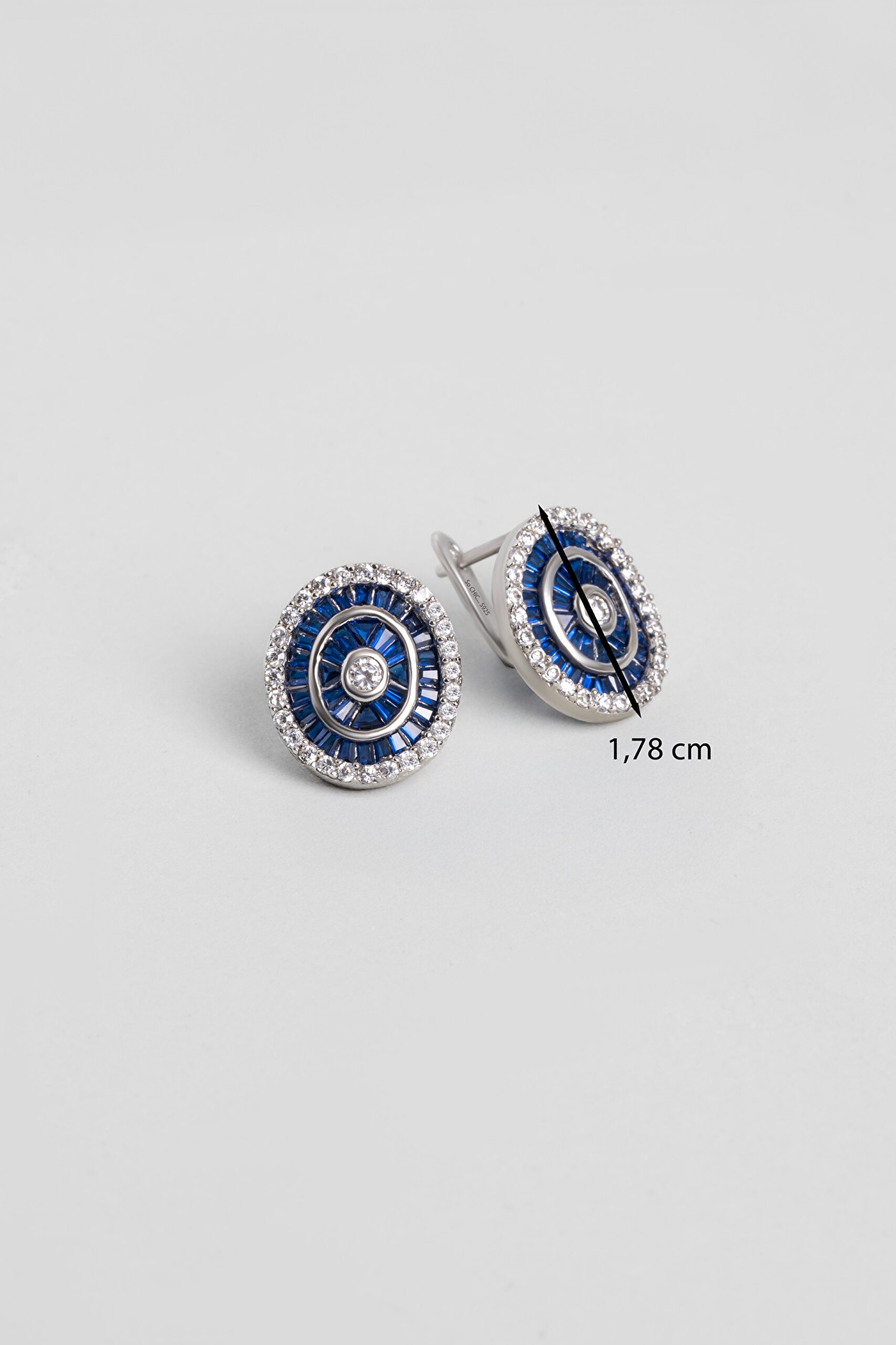 ⁠ Yakamoz Döngüsü 18 Ayar Beyaz Altın Kaplama Gümüş Küpe_1}