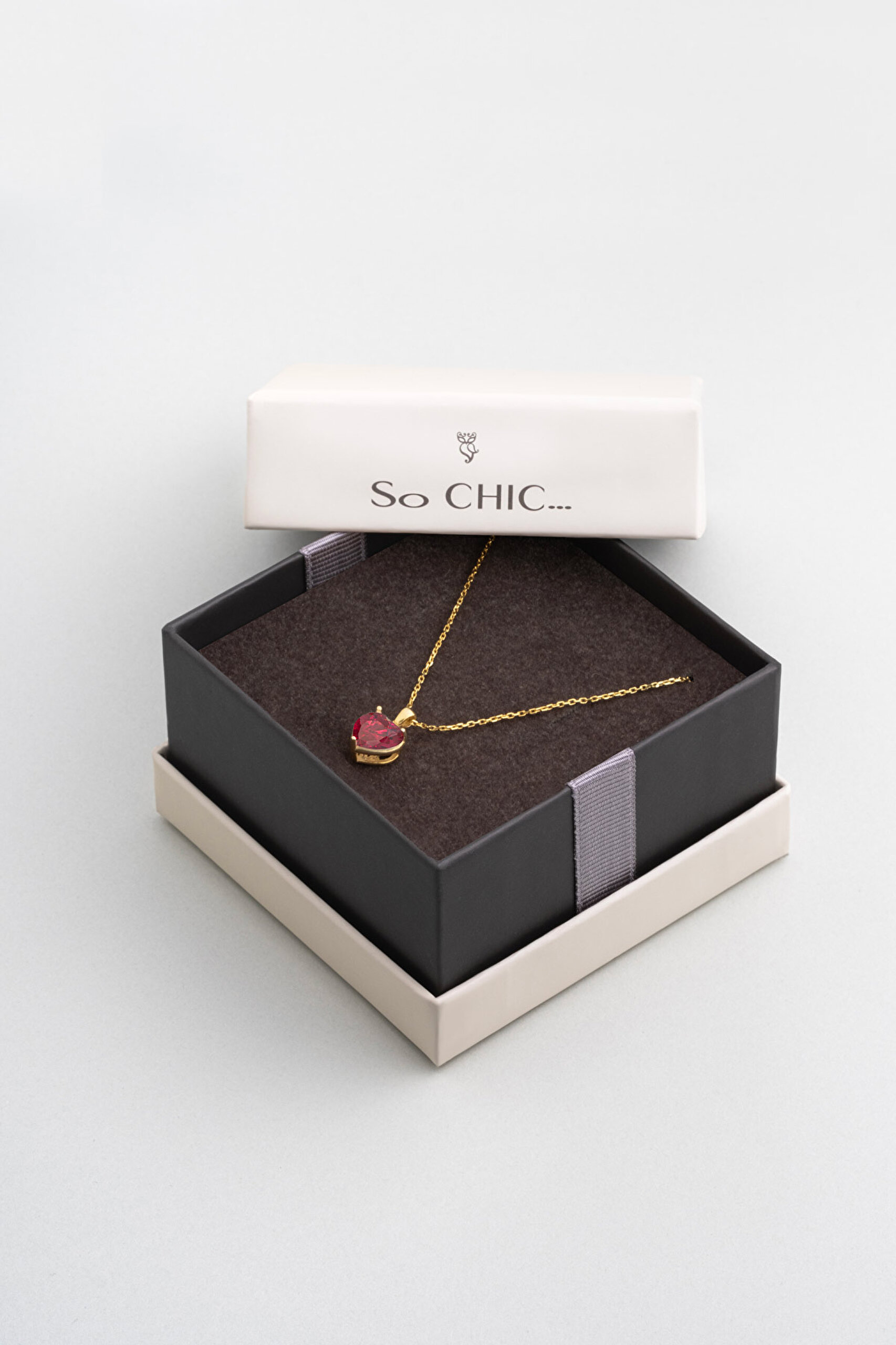 ⁠ Gizemli Kalp 18 Ayar Sarı Altın Kaplama 45 Cm Gümüş Kolye_5}