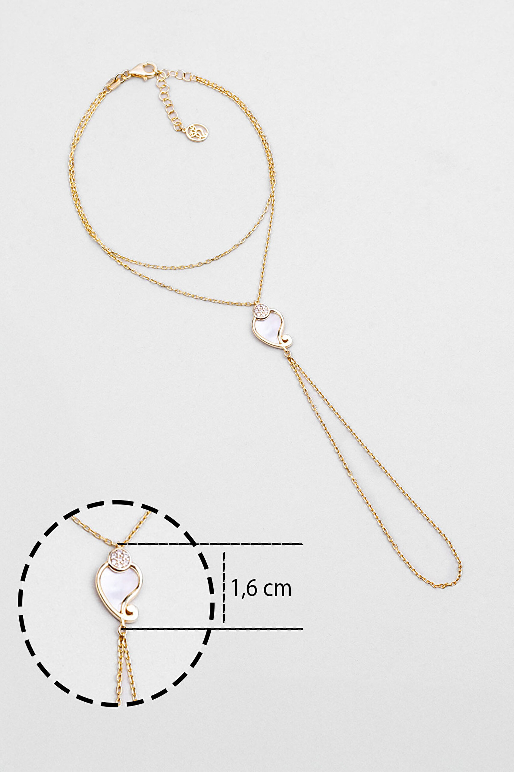 ⁠ Sedef Masalı 18 Ayar Beyaz Altın Kaplama 19 Cm Gümüş Şahmeran_2}