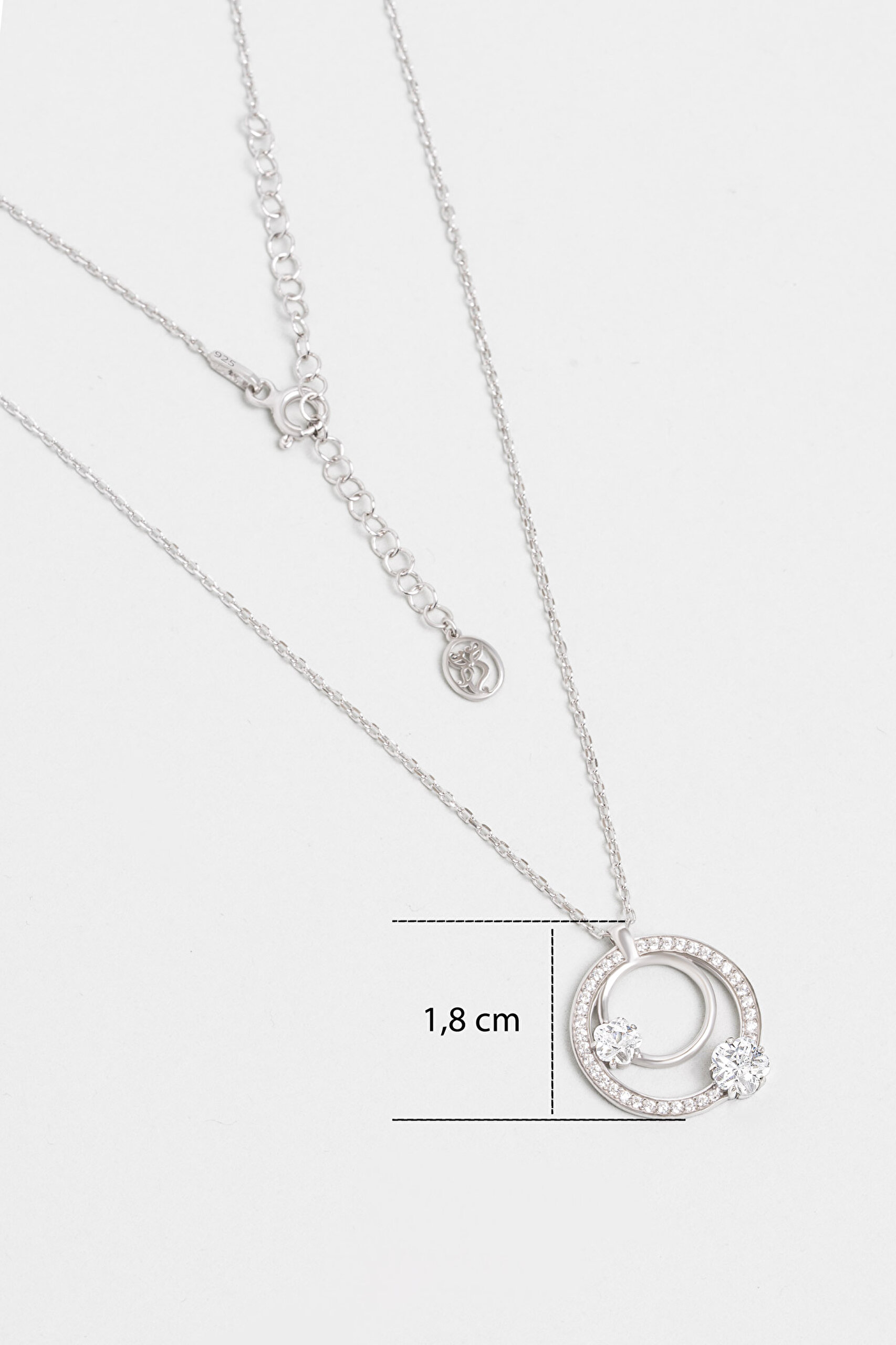 ⁠ Tutulma 18 Ayar Beyaz Altın Kaplama 44 Cm Gümüş Yıldız Kolye_2}