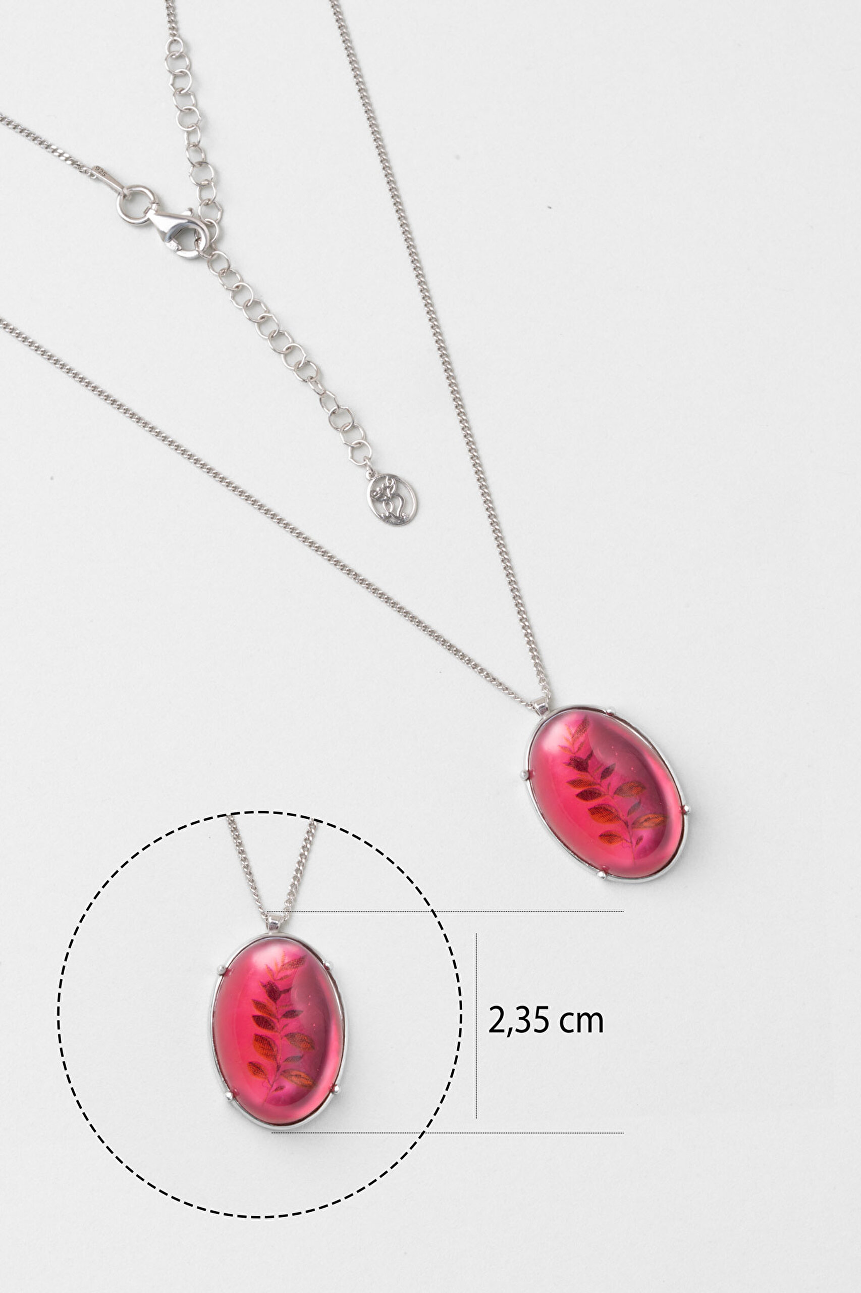 ⁠ Sarmaşık 18 Ayar Beyaz Altın Kaplama 45 Cm Gümüş Sedef Kolye_2}