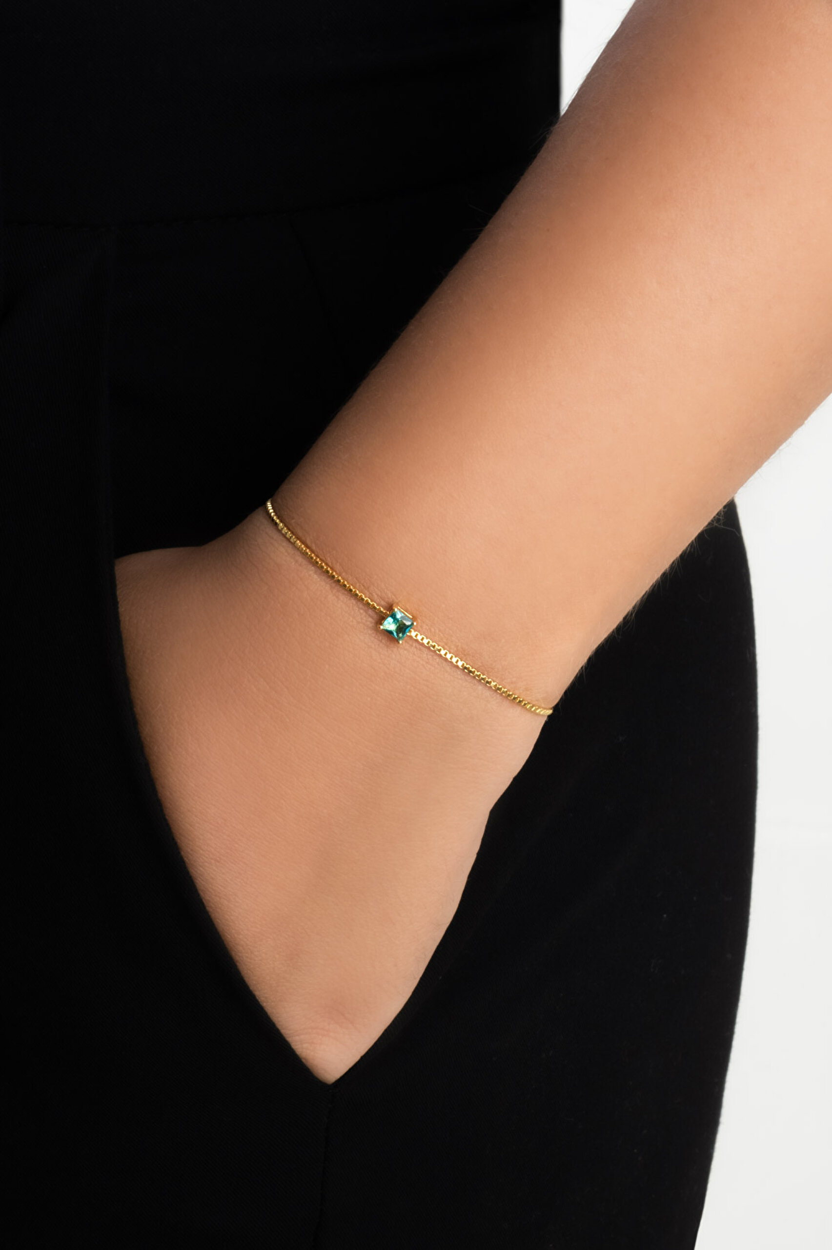 ⁠ Ocean 18 Ayar Sarı Altın Kaplama Gümüş Ayarlanabilir Gümüş Bileklik_1}