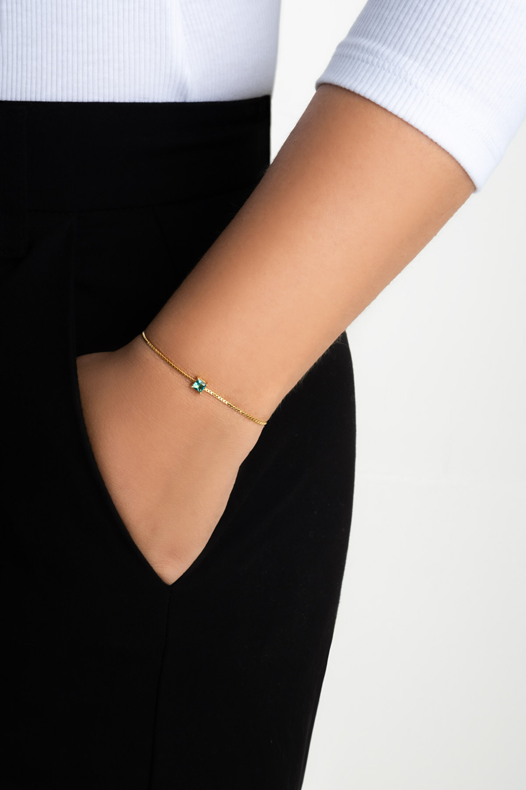 ⁠ Ocean 18 Ayar Sarı Altın Kaplama Gümüş Ayarlanabilir Gümüş Bileklik_3}