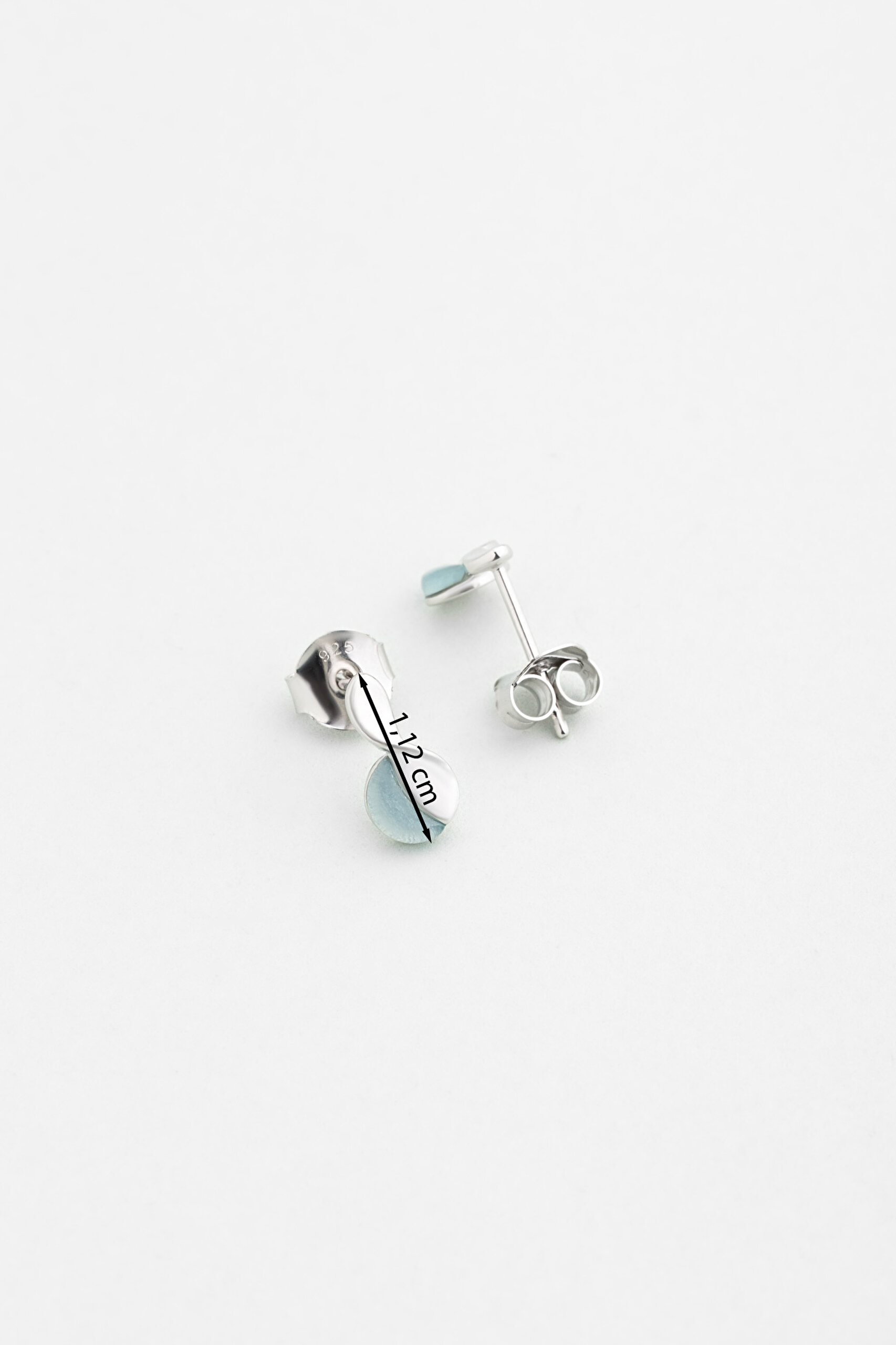 ⁠ Kalsedon Rüyası 18 Ayar Beyaz Altın Kaplama Gümüş Küpe_2}