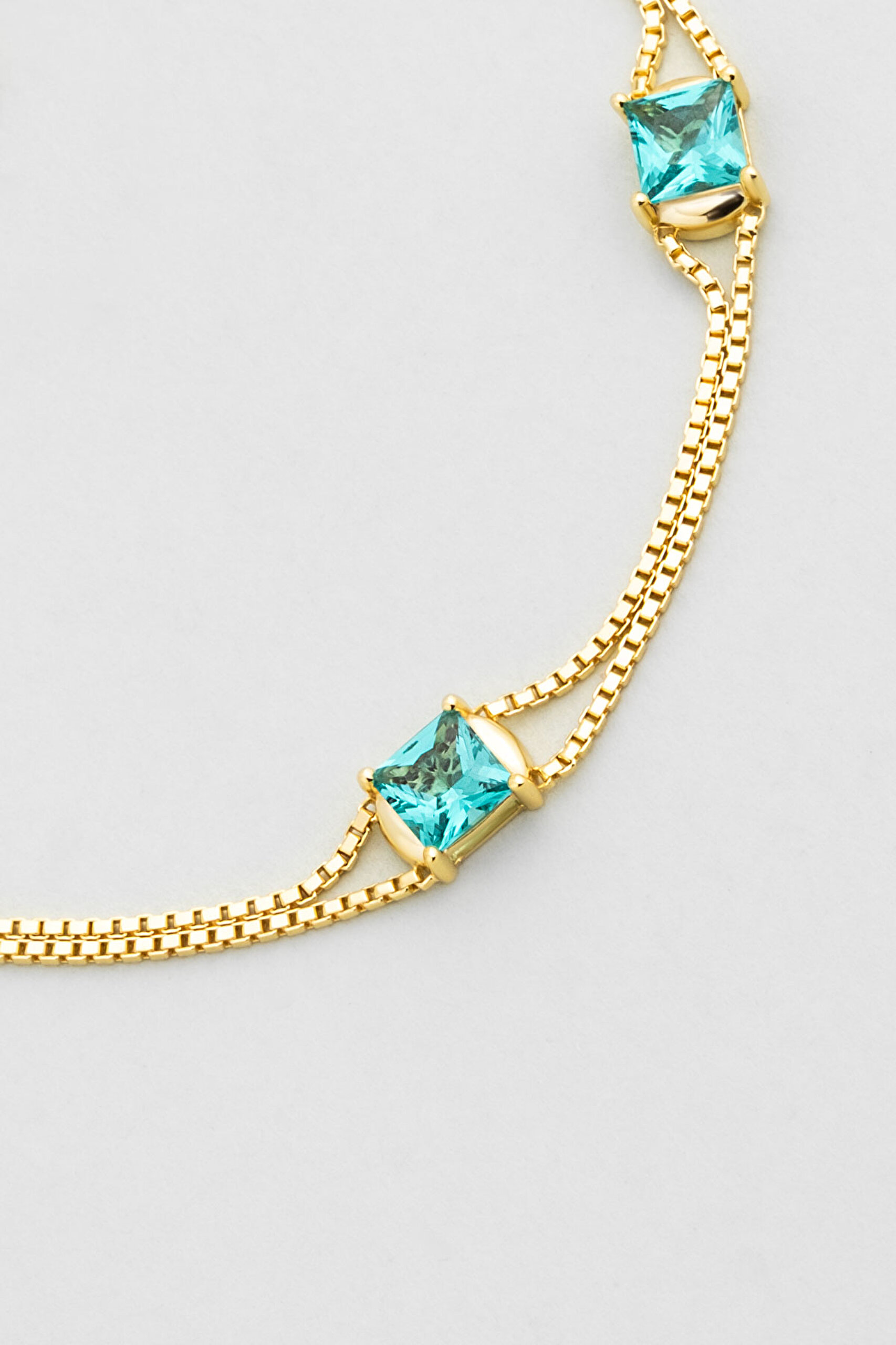 ⁠ Mira 18 Ayar Sarı Altın Kaplama 19 Cm Gümüş Bileklik_4}