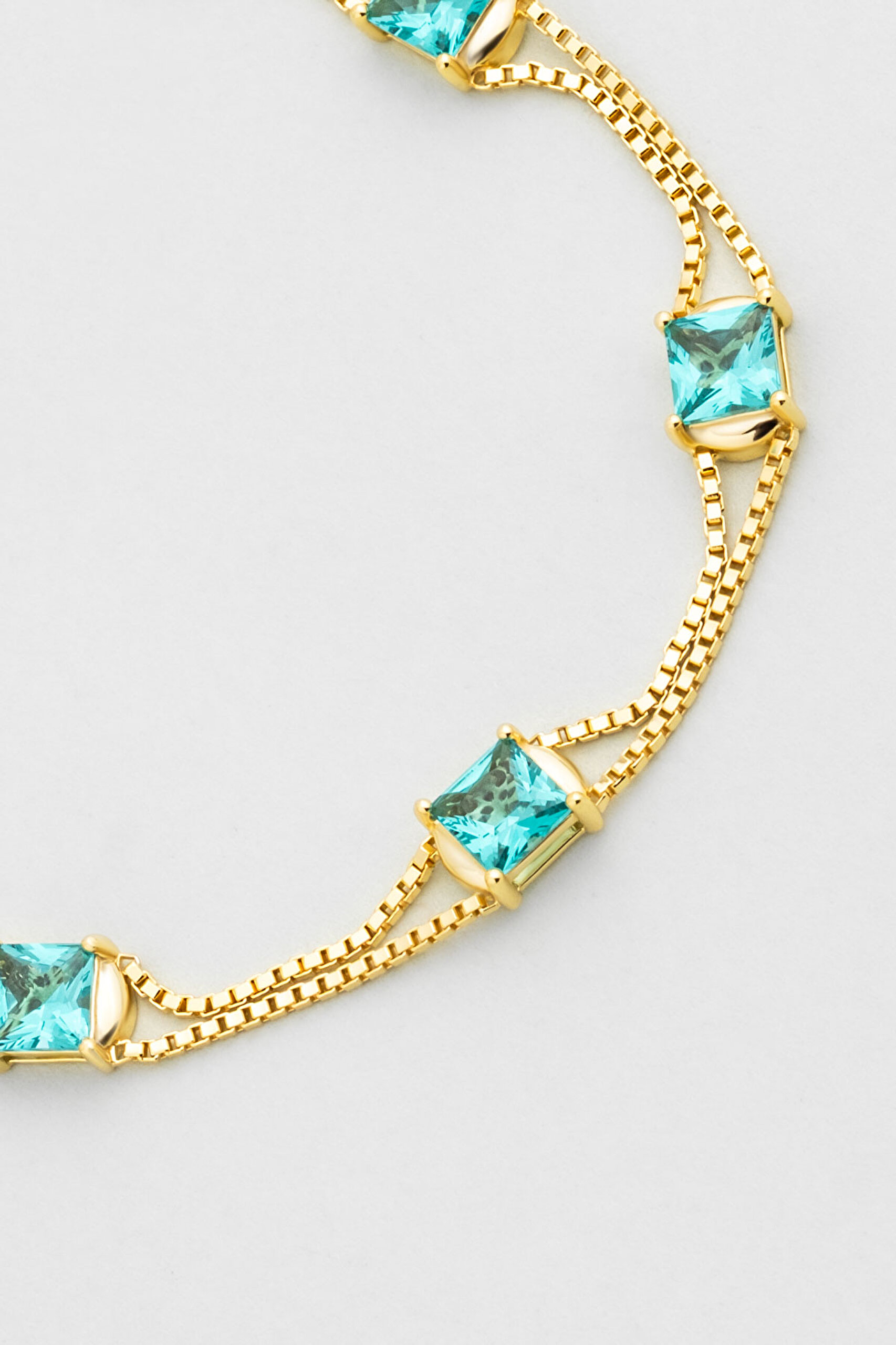 ⁠ Atlantis 18 Ayar Sarı Altın Kaplama 19 Cm Gümüş Bileklik_4}