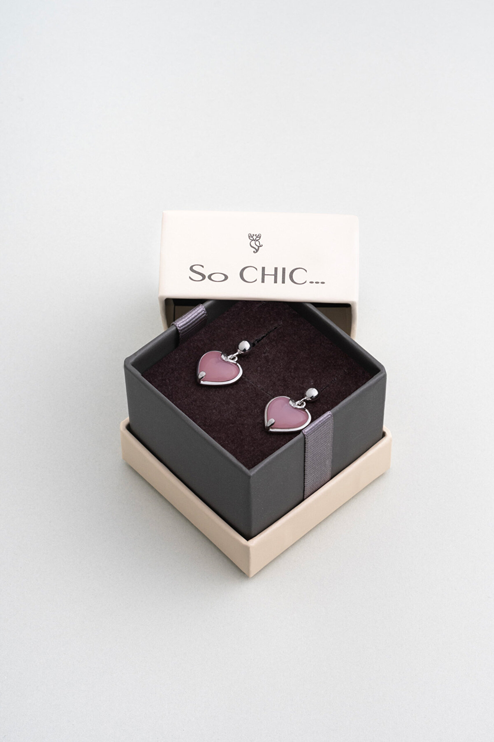 Kalsedon Aşkı 18 Ayar Beyaz Altın Kaplama Gümüş Küpe - 4