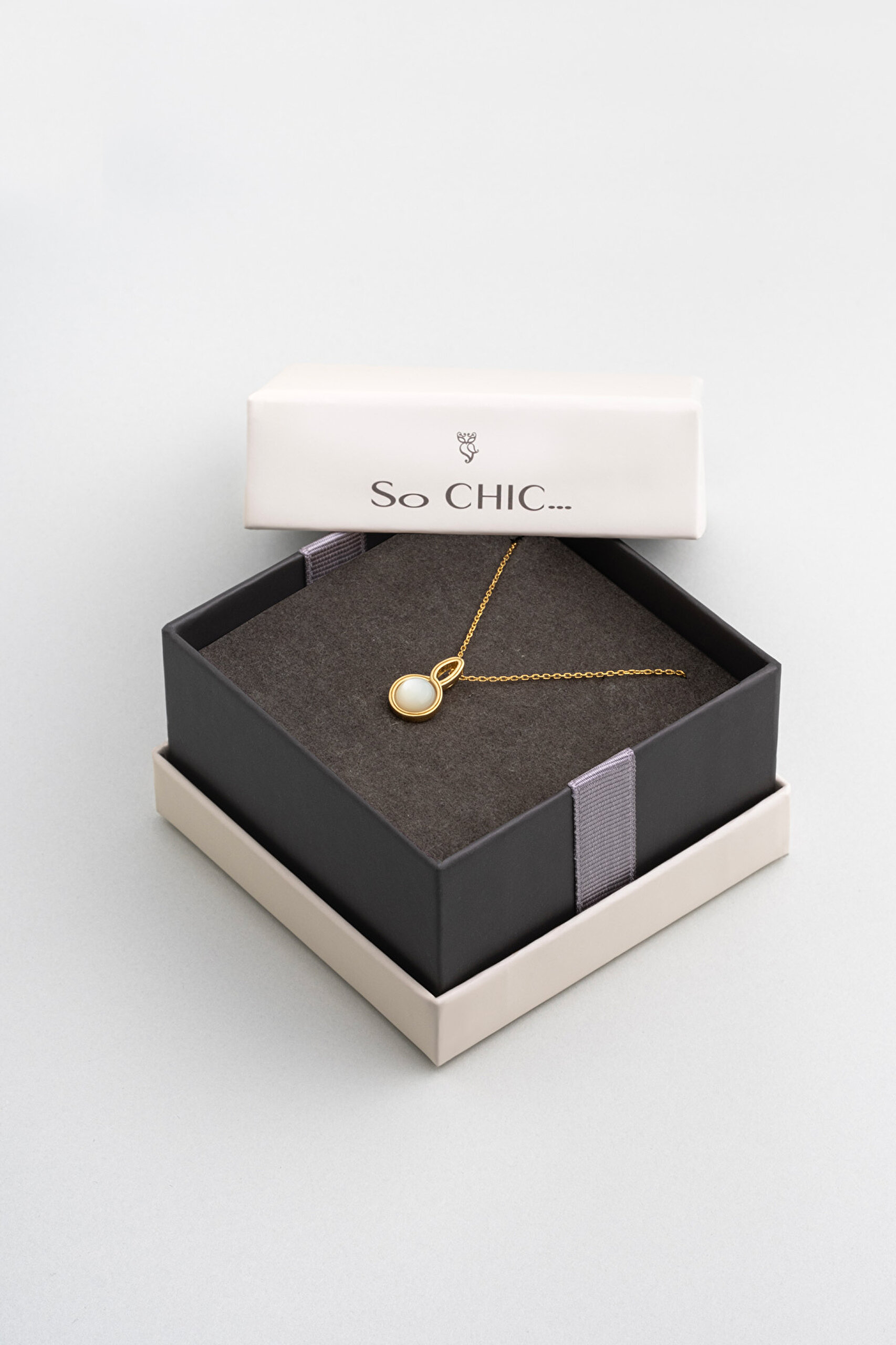 ⁠ Sedef Işıltısı 18 Ayar Sarı Altın Kaplama 42 Cm Gümüş Kolye_5}