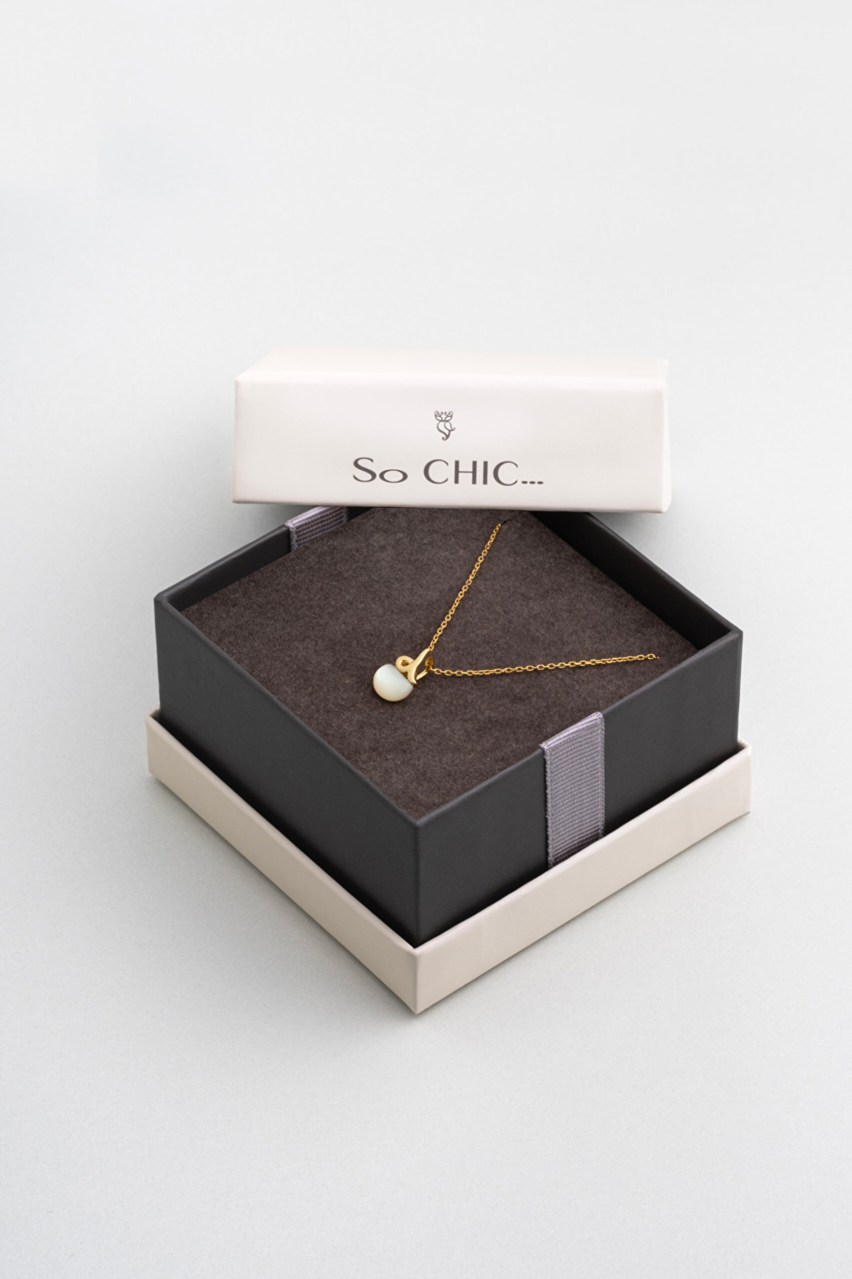 ⁠ Sedef Zarafeti 18 Ayar Sarı Altın Kaplama 42 Cm Gümüş Kolye_4}