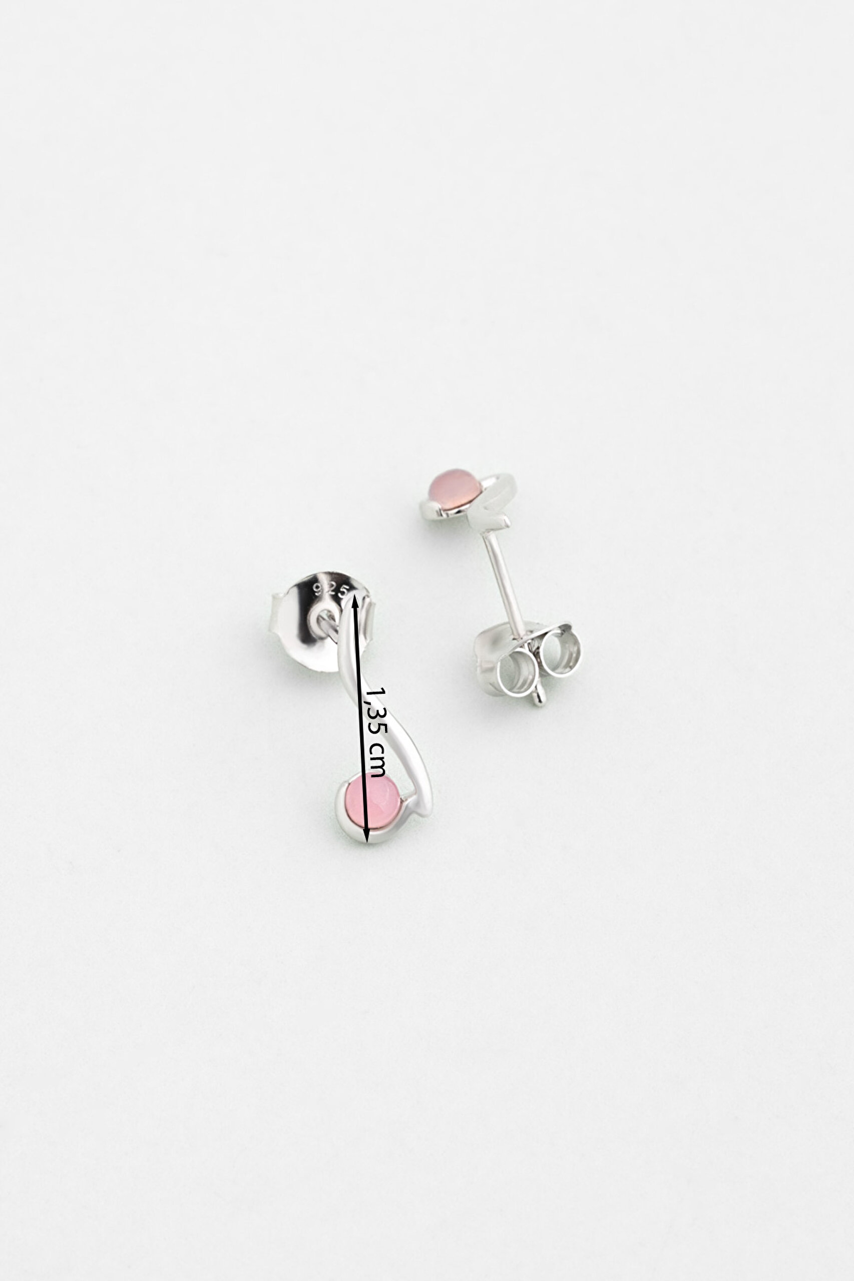 ⁠ Kalsedon Büyüsü 18 Ayar Beyaz Altın Kaplama Gümüş Küpe_2}