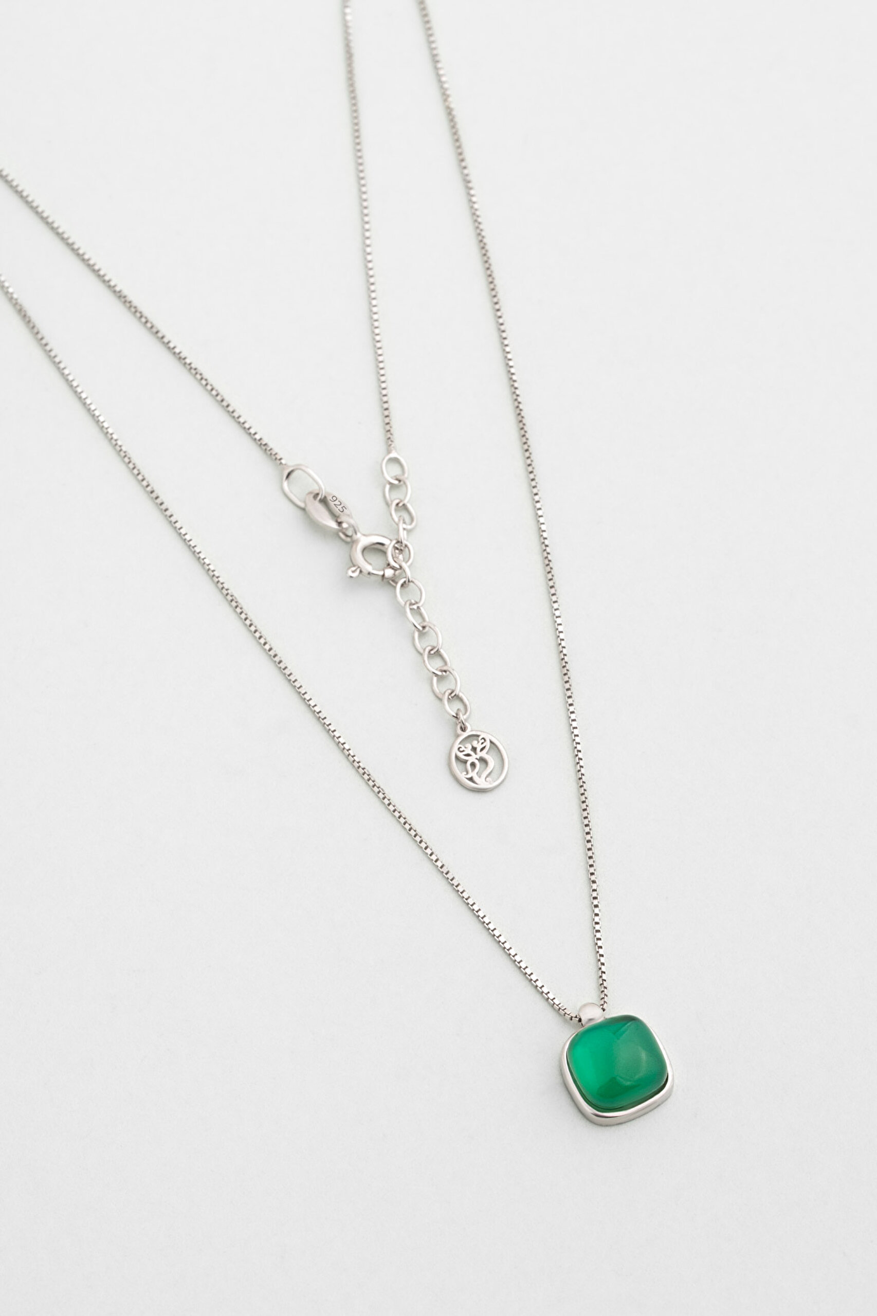 ⁠ Renk Uyumu 18 Ayar Beyaz Altın Kaplama 44 Cm Gümüş Kolye_0}