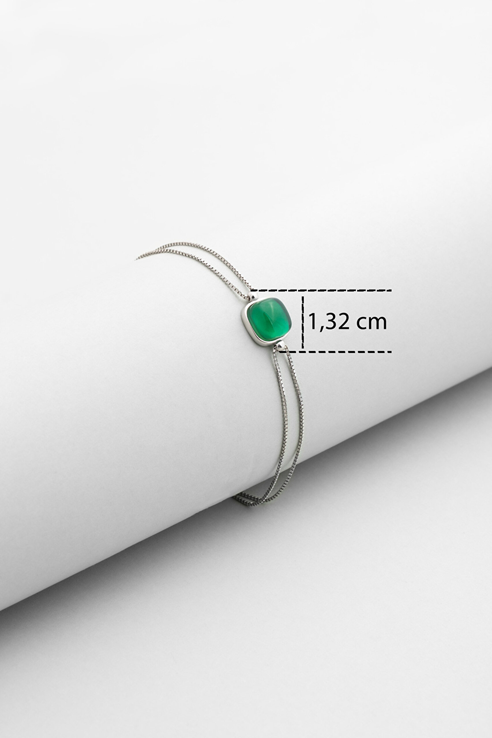 ⁠ Renk Uyumu 18 Ayar Beyaz Altın Kaplama 19 Cm Gümüş Bileklik_2}