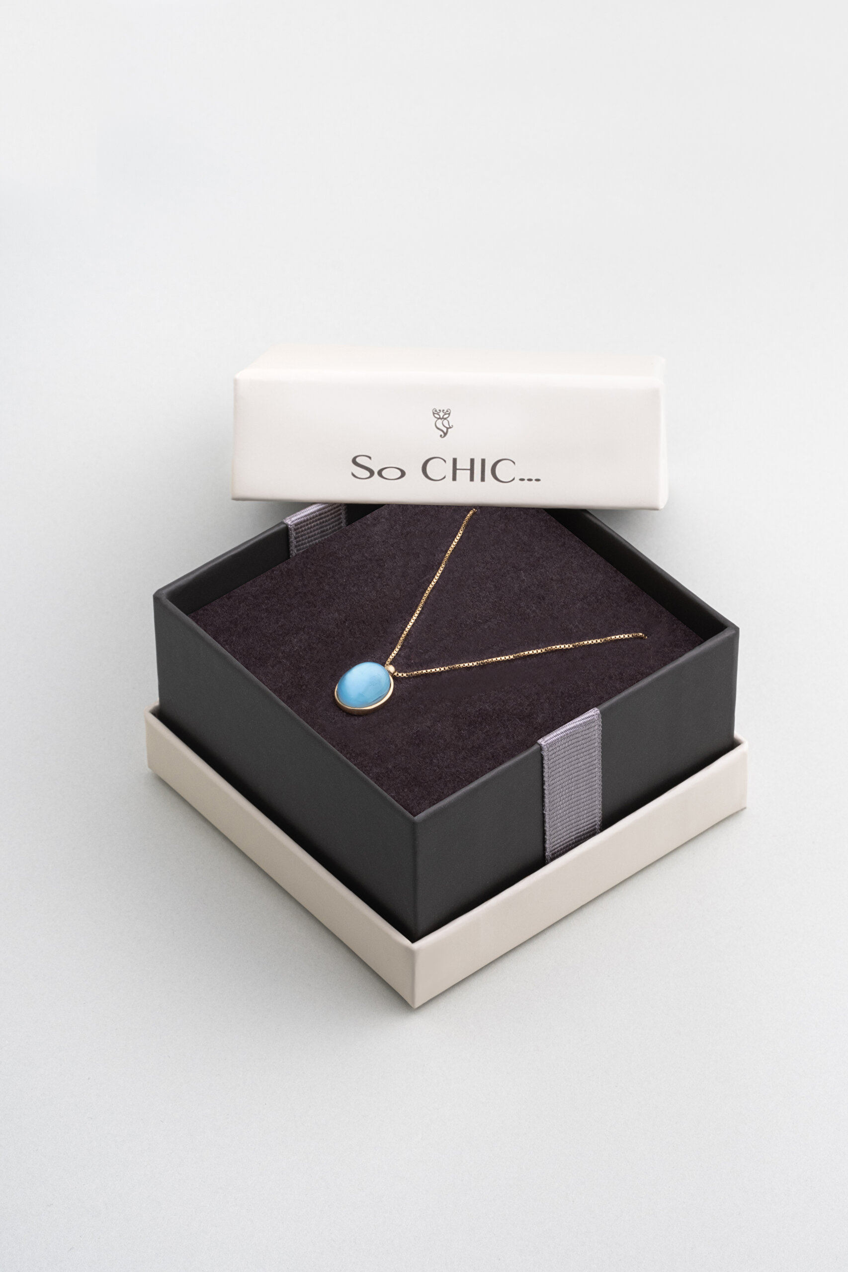 ⁠ Mavi Aura 18 Ayar Sarı Altın Kaplama 44 Cm Gümüş Kolye_5}