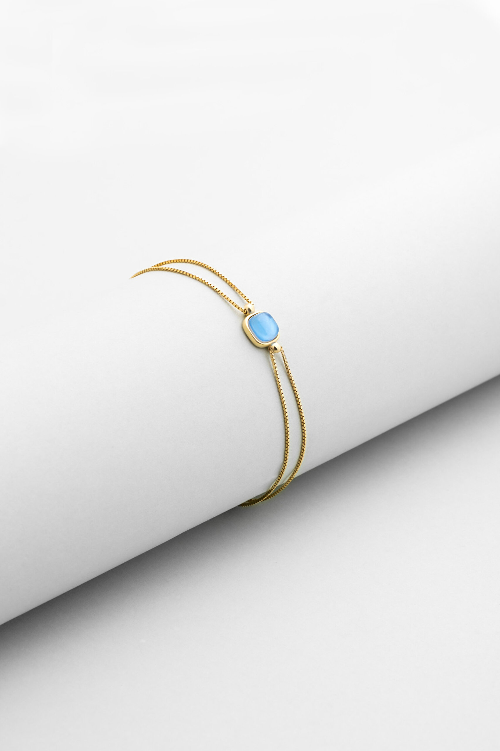 ⁠ Büyülü Renkler 18 Ayar Sarı Altın Kaplama 19 Cm Gümüş Tektaş Bileklik_0}