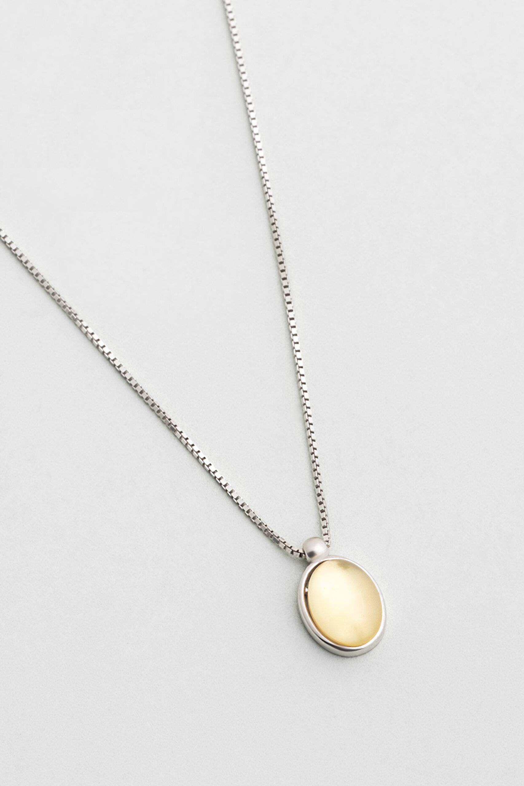 ⁠ Sarı Melodi 18 Ayar Beyaz Altın Kaplama 44 Cm Gümüş Kolye_4}