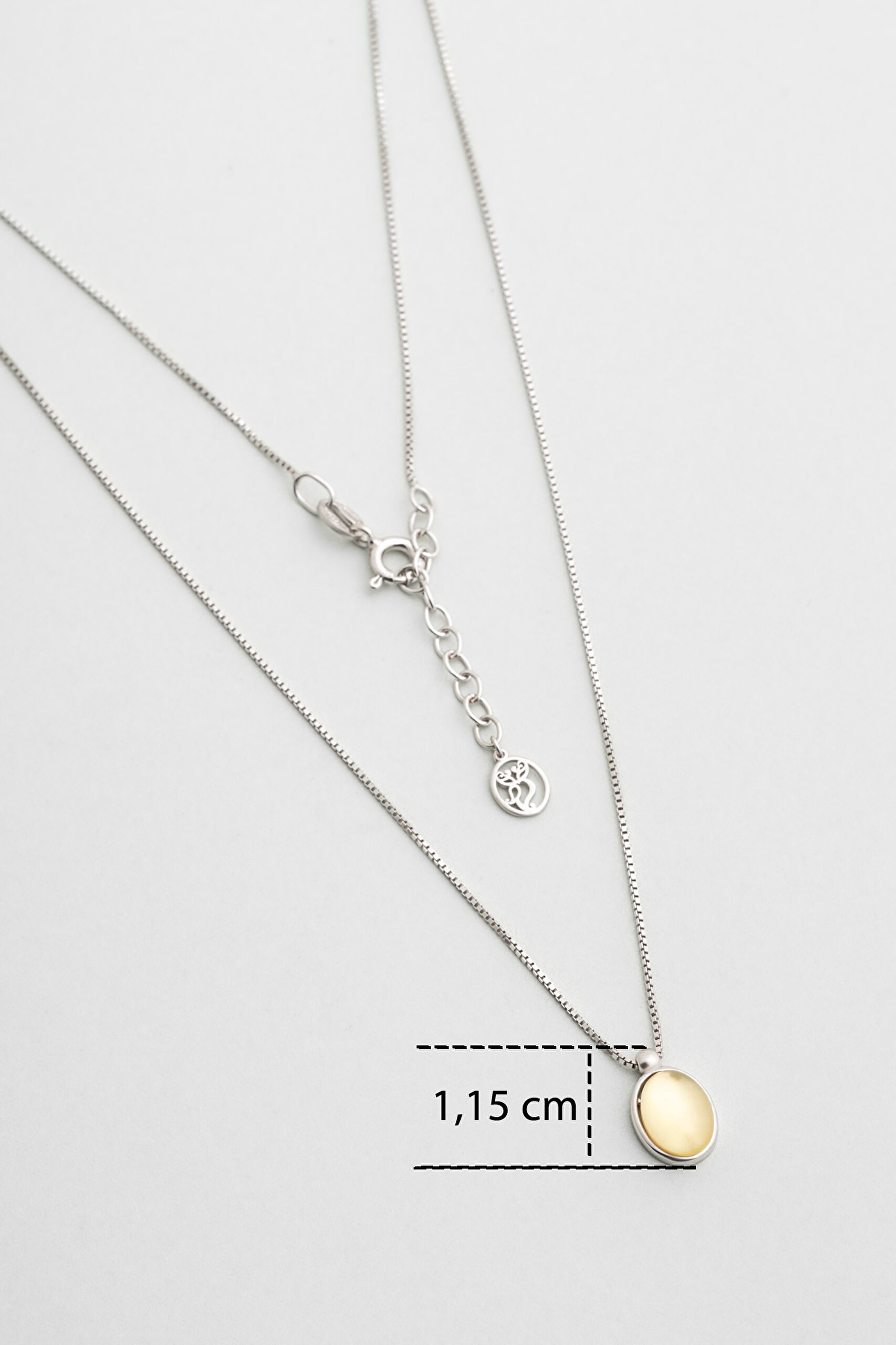 ⁠ Sarı Melodi 18 Ayar Beyaz Altın Kaplama 44 Cm Gümüş Kolye_2}