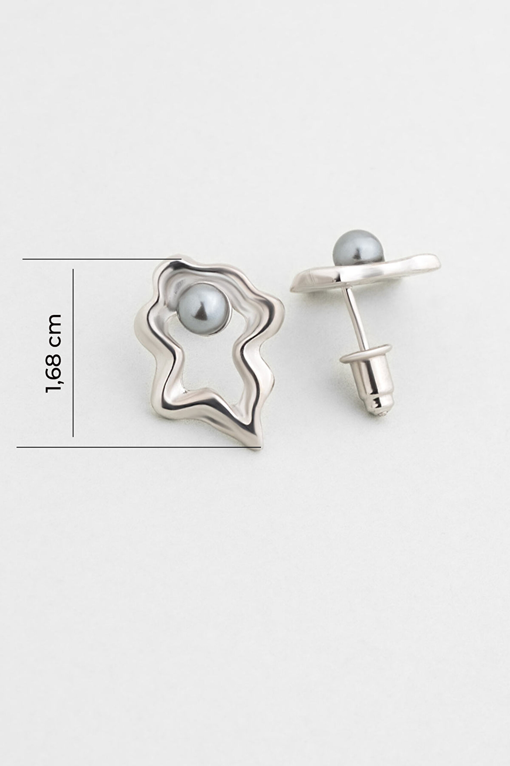 ⁠ Camila 18 Ayar Beyaz Altın Kaplama Gümüş İnci Küpe_2}