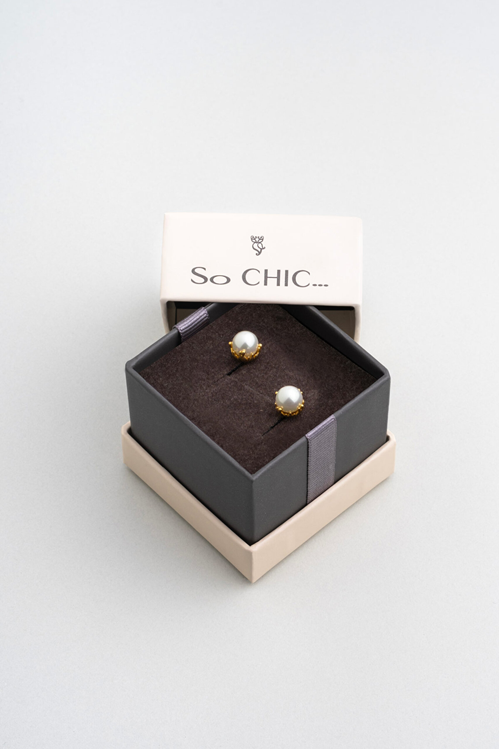 ⁠ Verena 18 Ayar Sarı Altın Kaplama Gümüş İnci Küpe_4}