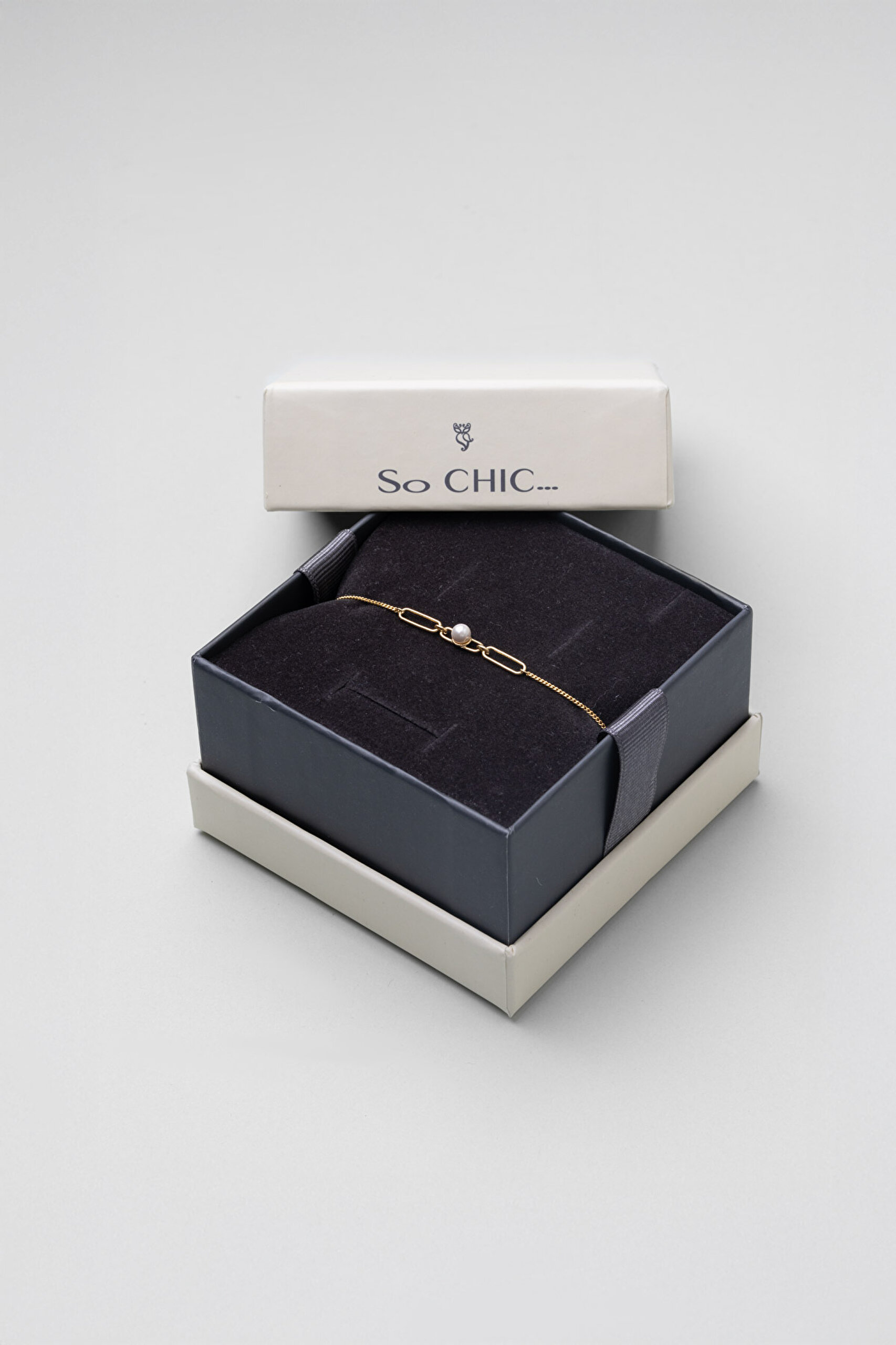 ⁠ Mirabella 18 Ayar Sarı Altın Kaplama 19 Cm Gümüş İnci Bileklik_5}