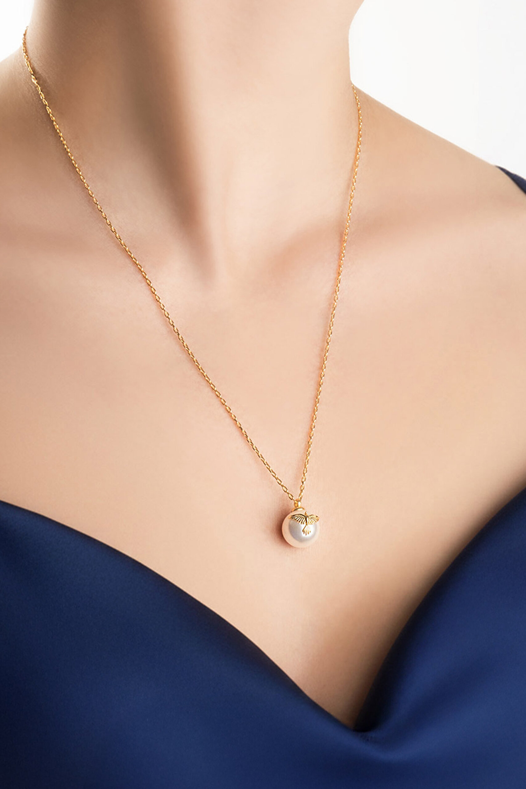 ⁠ Yeni Yıl Yeniden Doğuş 18 Ayar Sarı Altın Kaplama 55 Cm Gümüş Anka Kuşu Kolye_1}