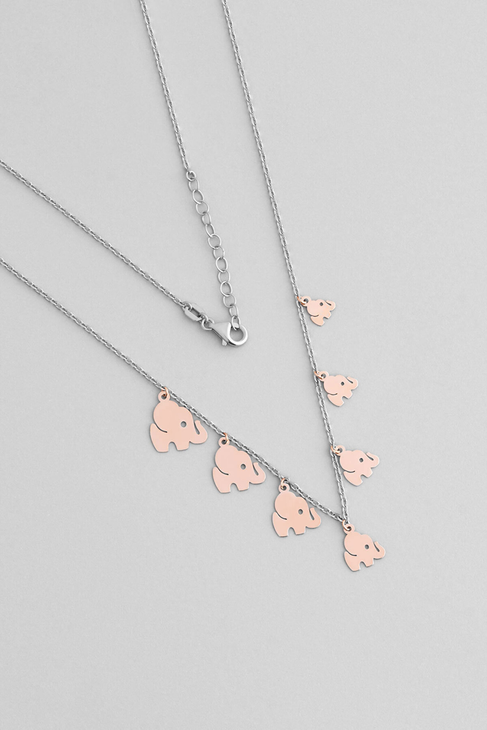 Bereketli Yolculuk 18 Ayar Rose Altın Kaplama 45 Cm Gümüş Kolye - 0