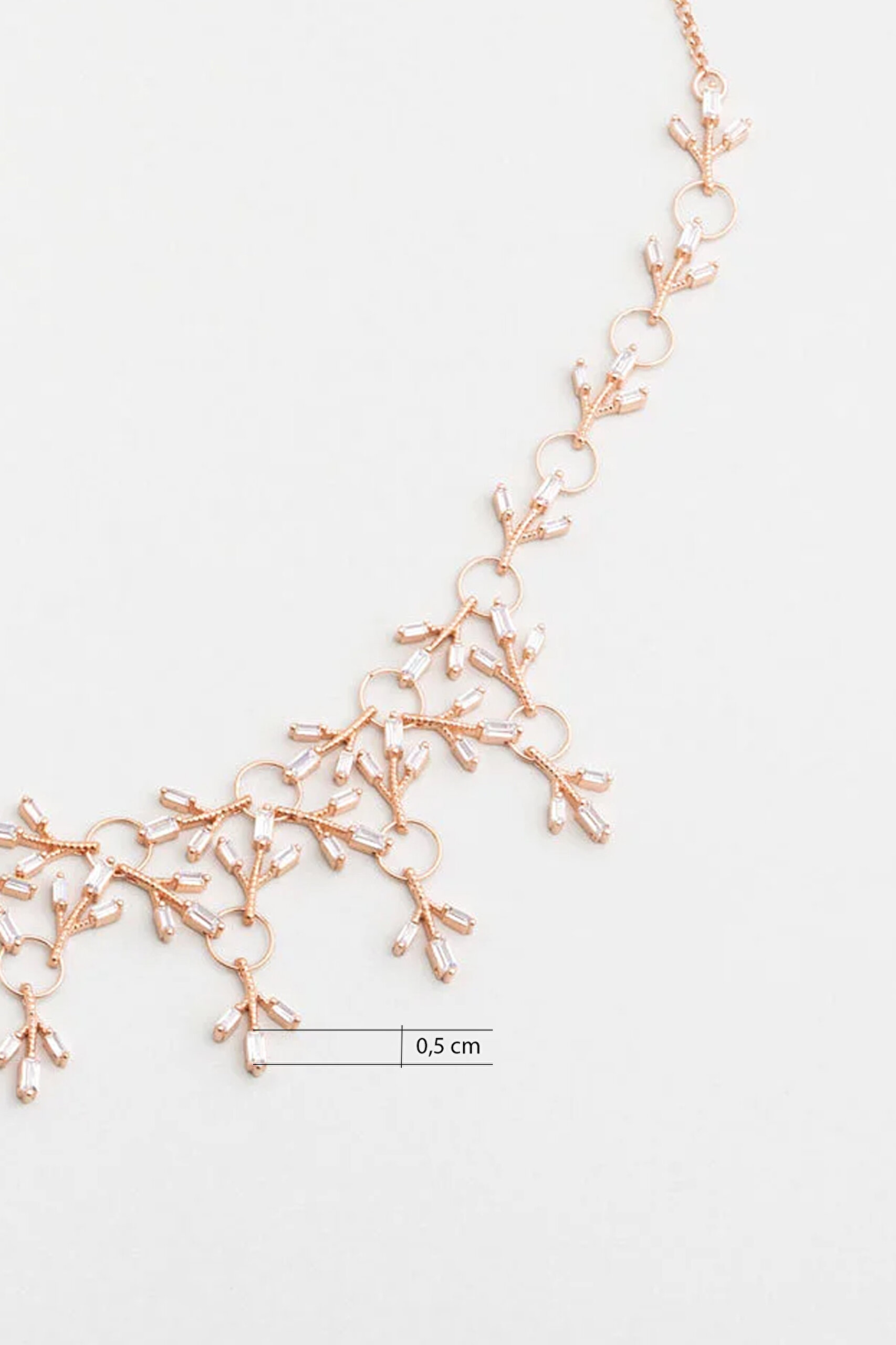 ⁠ Fiore 18 Ayar Rose Altın Kaplama 48 Cm Gümüş Gerdanlık_2}