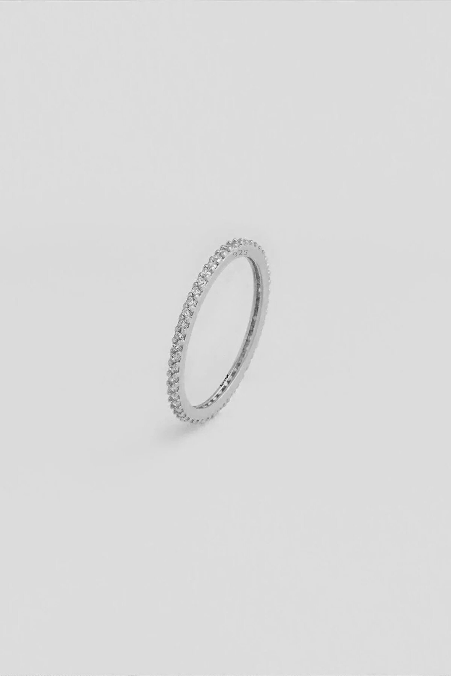 ⁠ Beyaz Taşlı 18 Ayar Beyaz Altın Kaplama Gümüş Tamtur Yüzük_0}