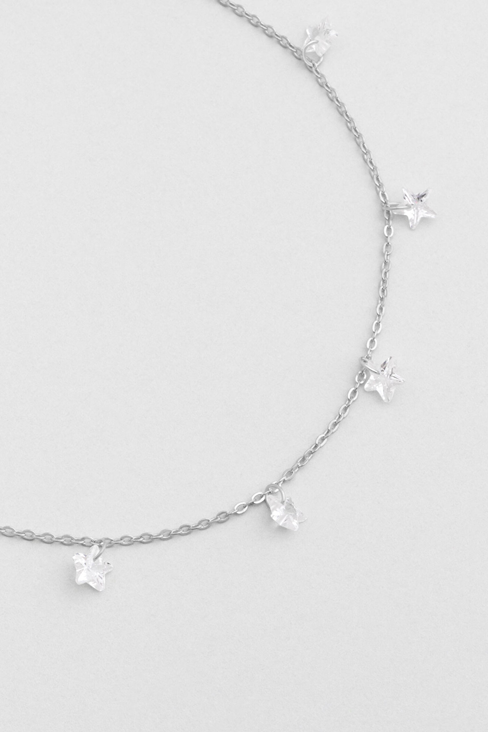 ⁠ Yıldızlı Gece 18 Ayar Beyaz Altın Kaplama 25 Cm Gümüş Hal Hal_4}