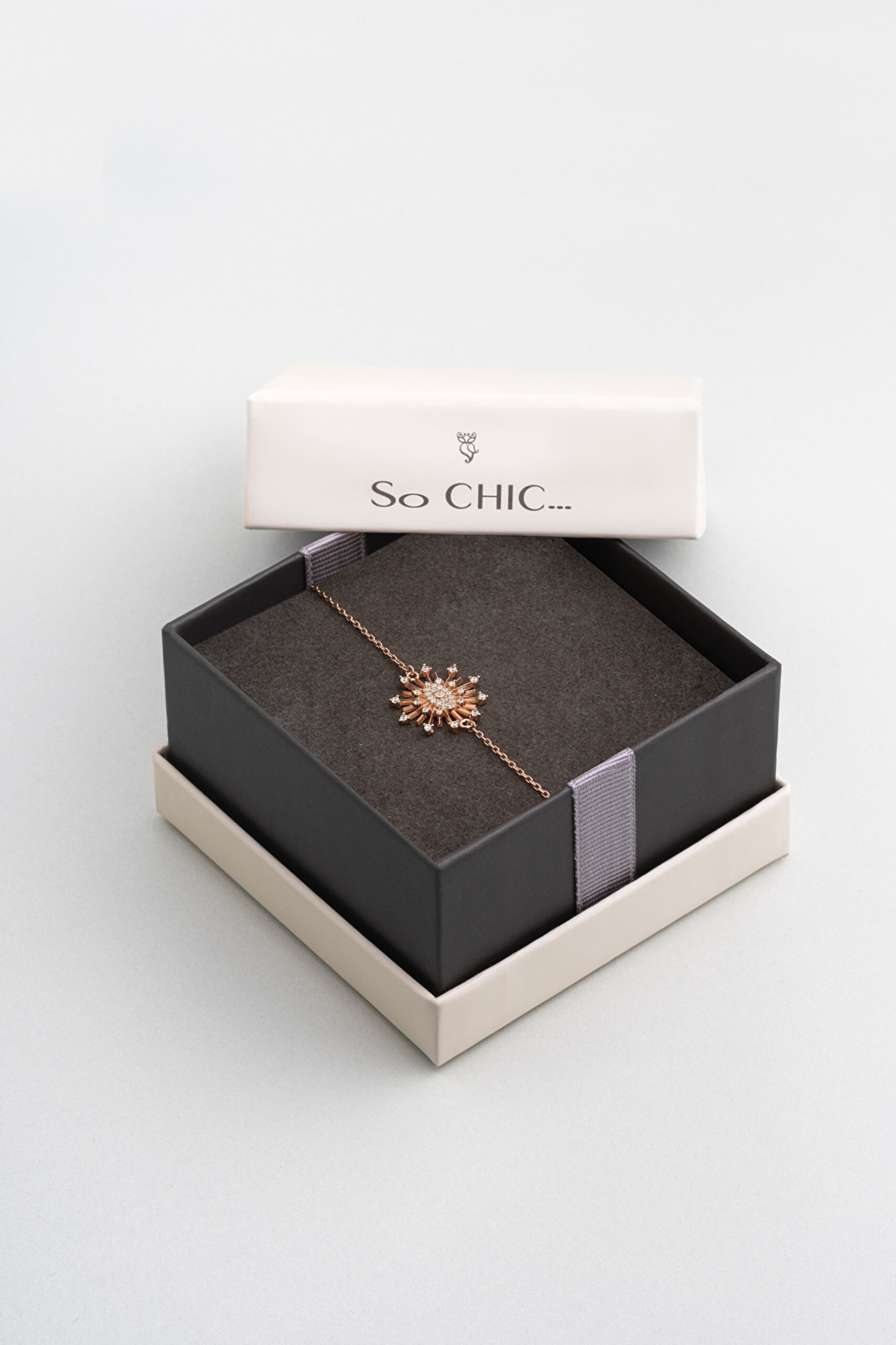 ⁠ Ra'nın Gözü 18 Ayar Rose Altın Kaplama Gümüş Minimal Bileklik_5}