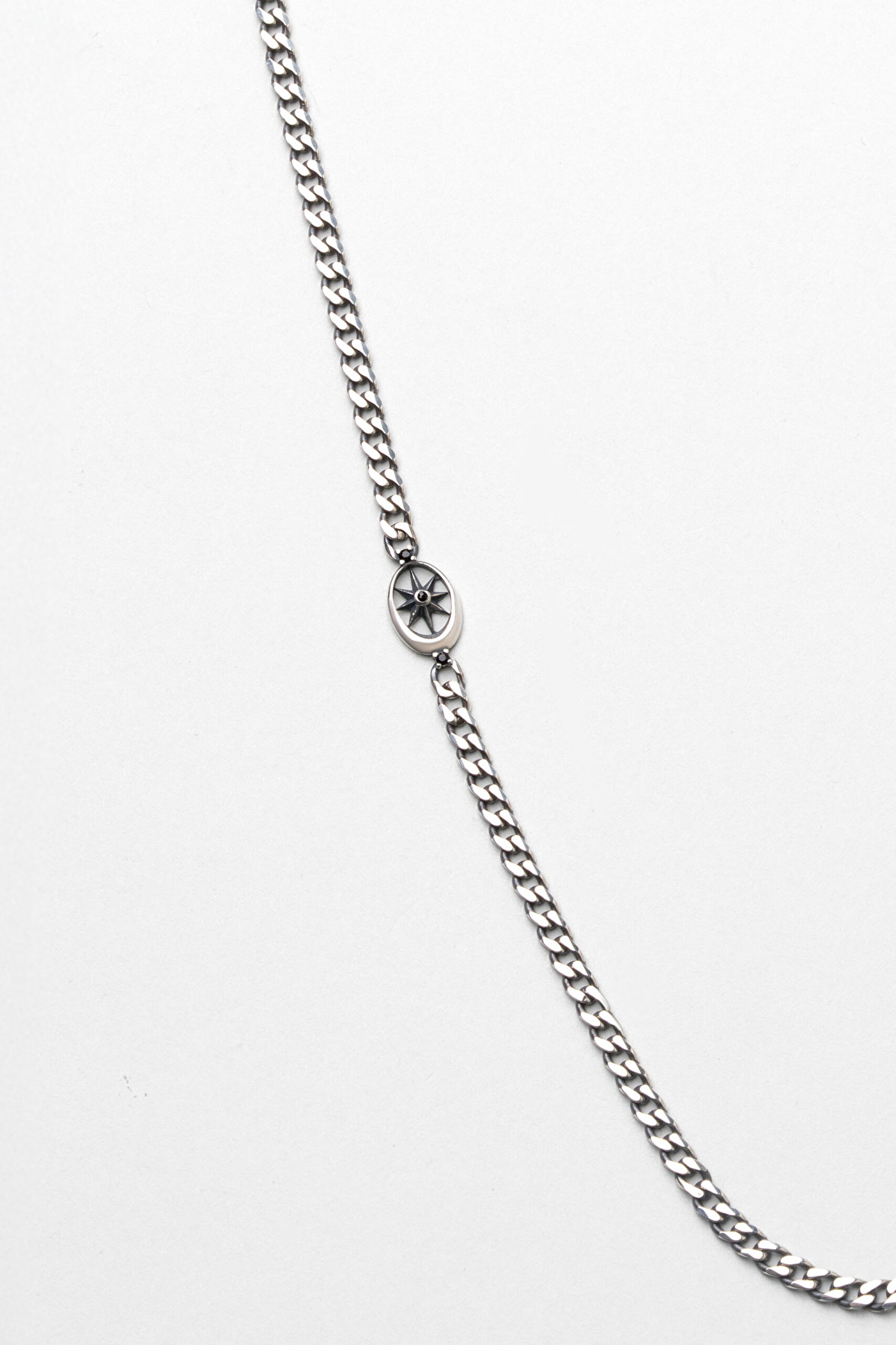 ⁠ Gizemli Yıldız 60 Cm Gümüş Erkek Kolye_4}