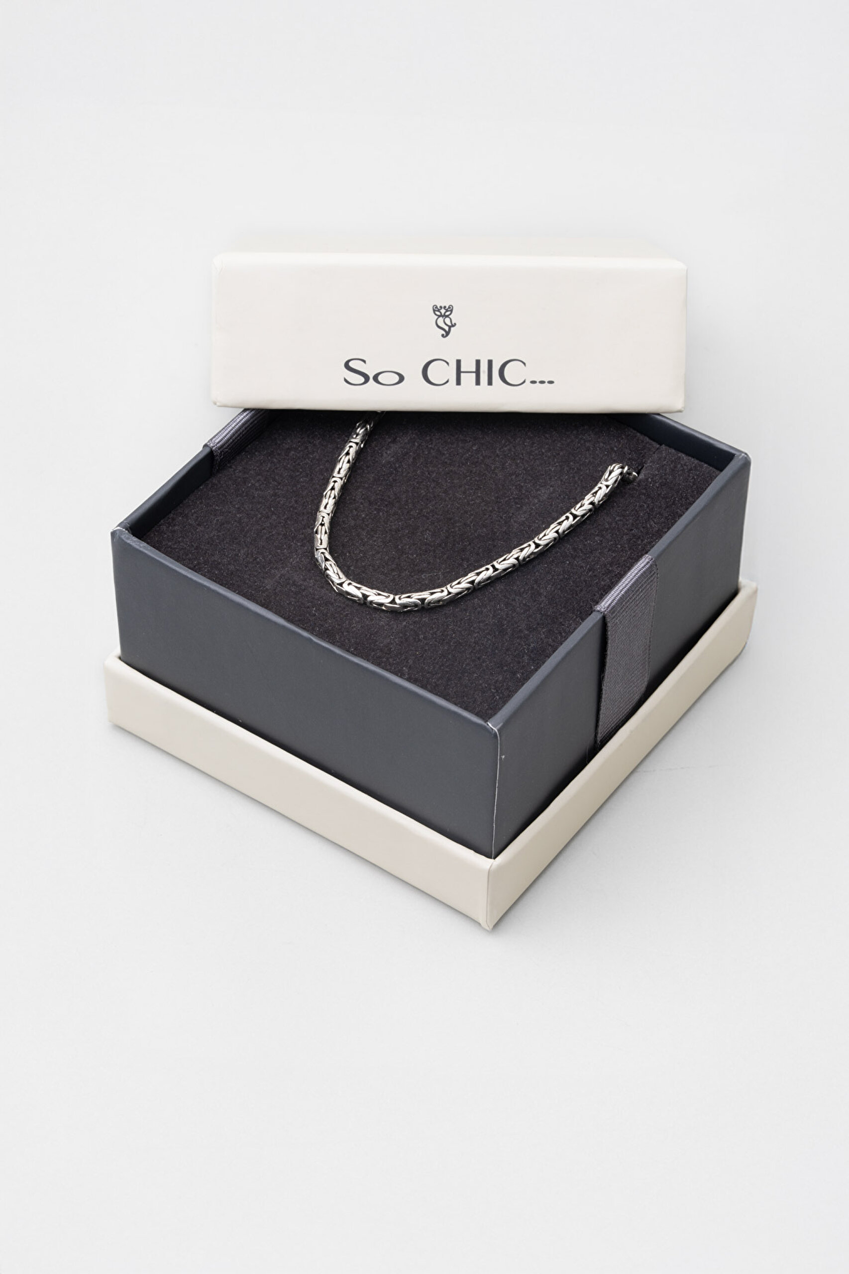 ⁠ Sargon 60 Cm Gümüş Erkek Kral Zincir Kolye_4}