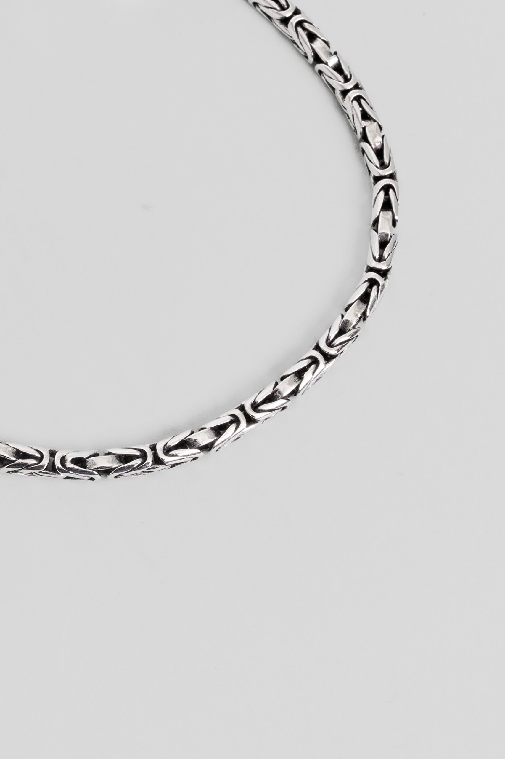 ⁠ Ares Gümüş Erkek Kral Zincir Bileklik_4}