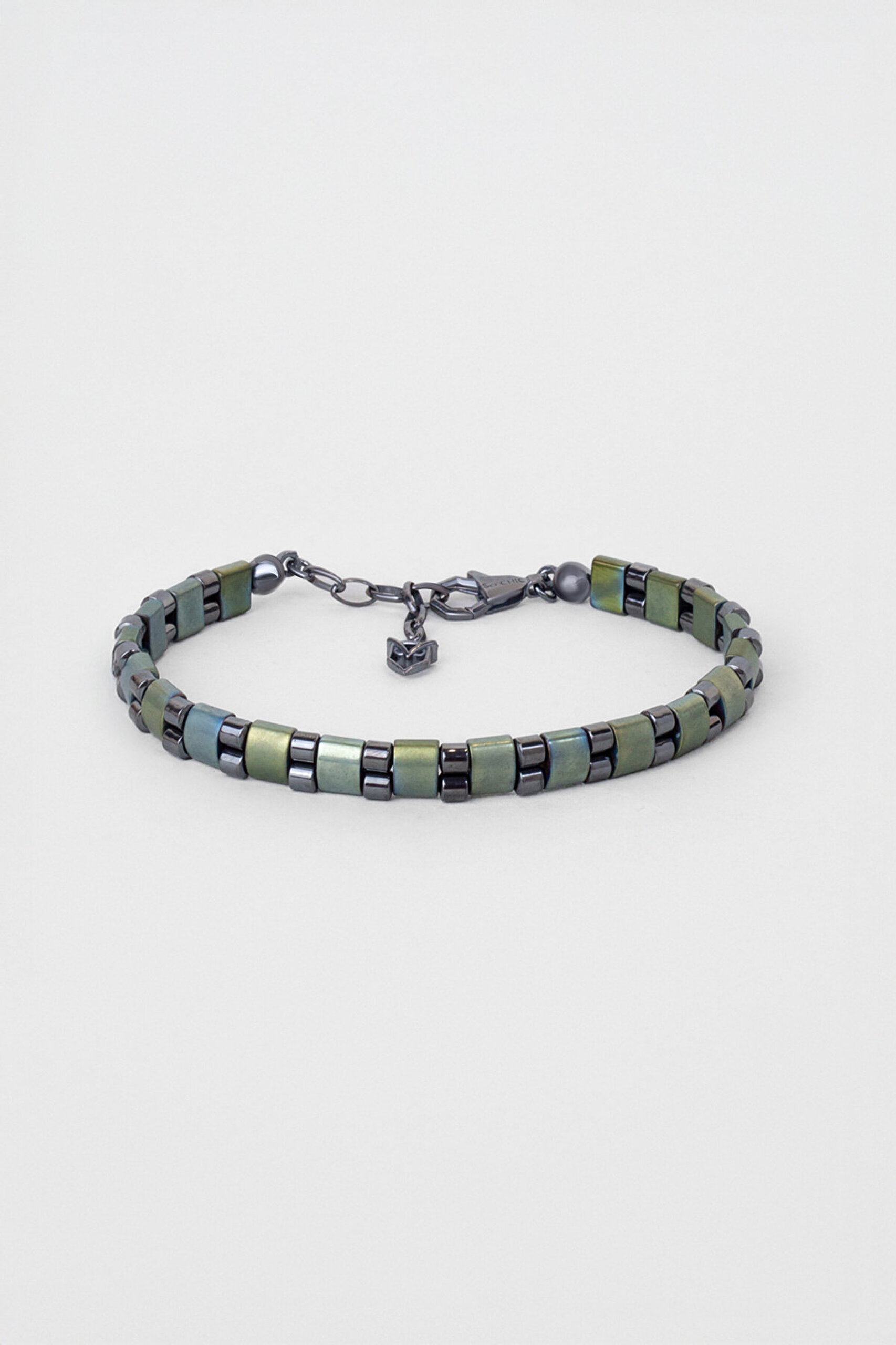 Hematit Taşlı 21 Cm Gümüş Erkek Bileklik - 0