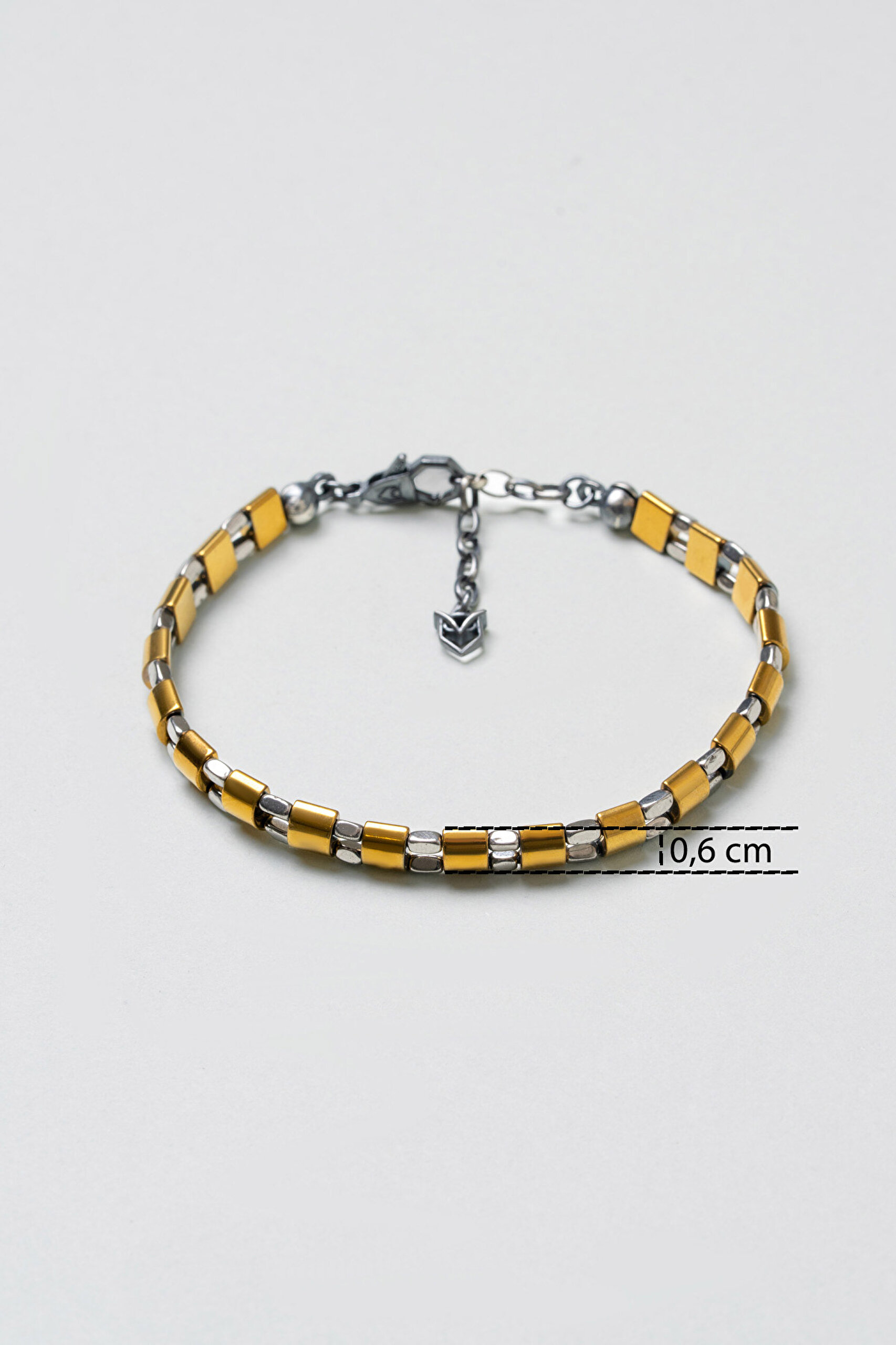 ⁠ Hematit Taşlı 21 Cm Gümüş Erkek Bileklik_2}