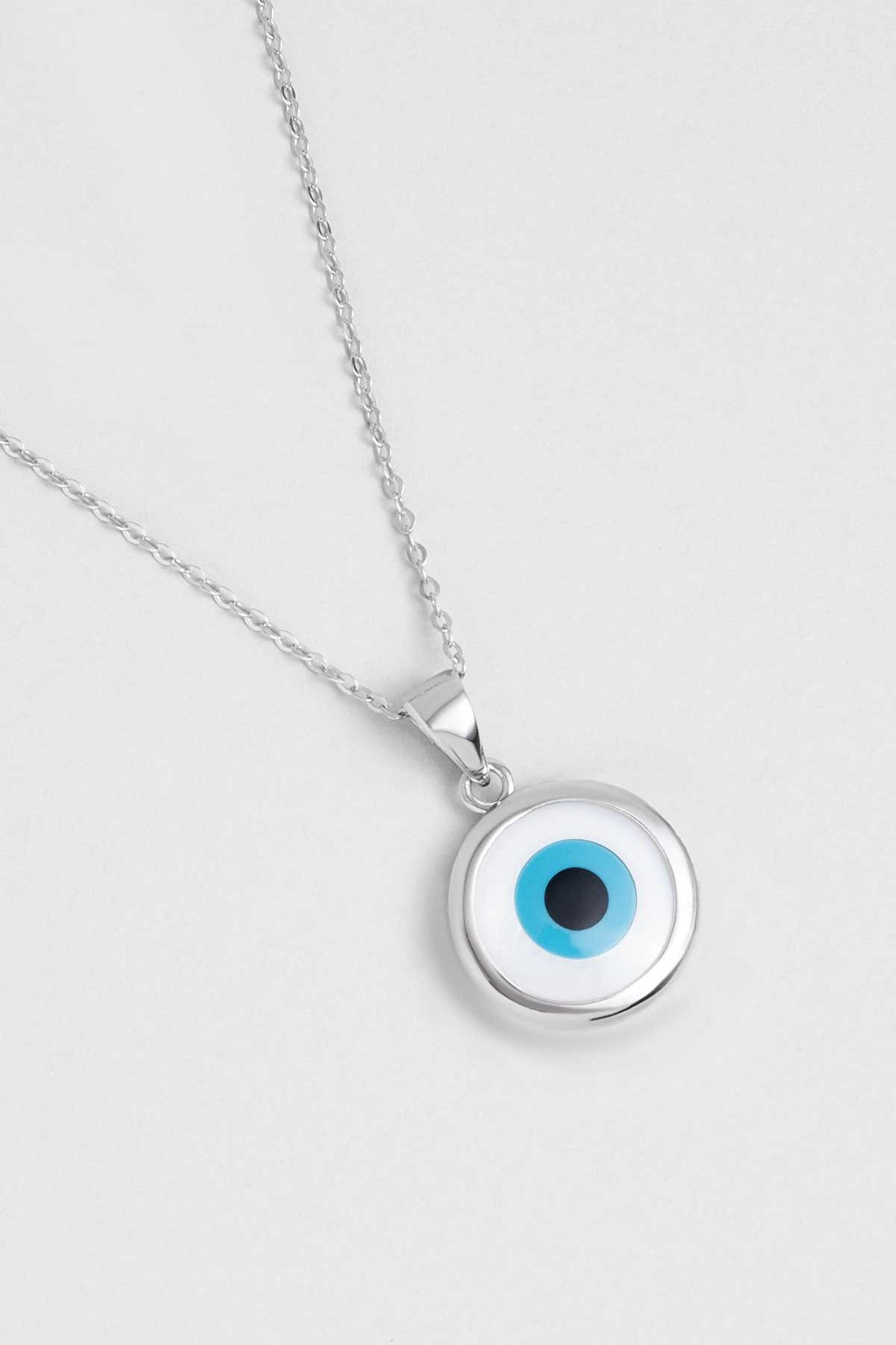 ⁠ Şansın Işıltısı 18 Ayar Beyaz Altın Kaplama 43 Cm Gümüş Kolye_1}