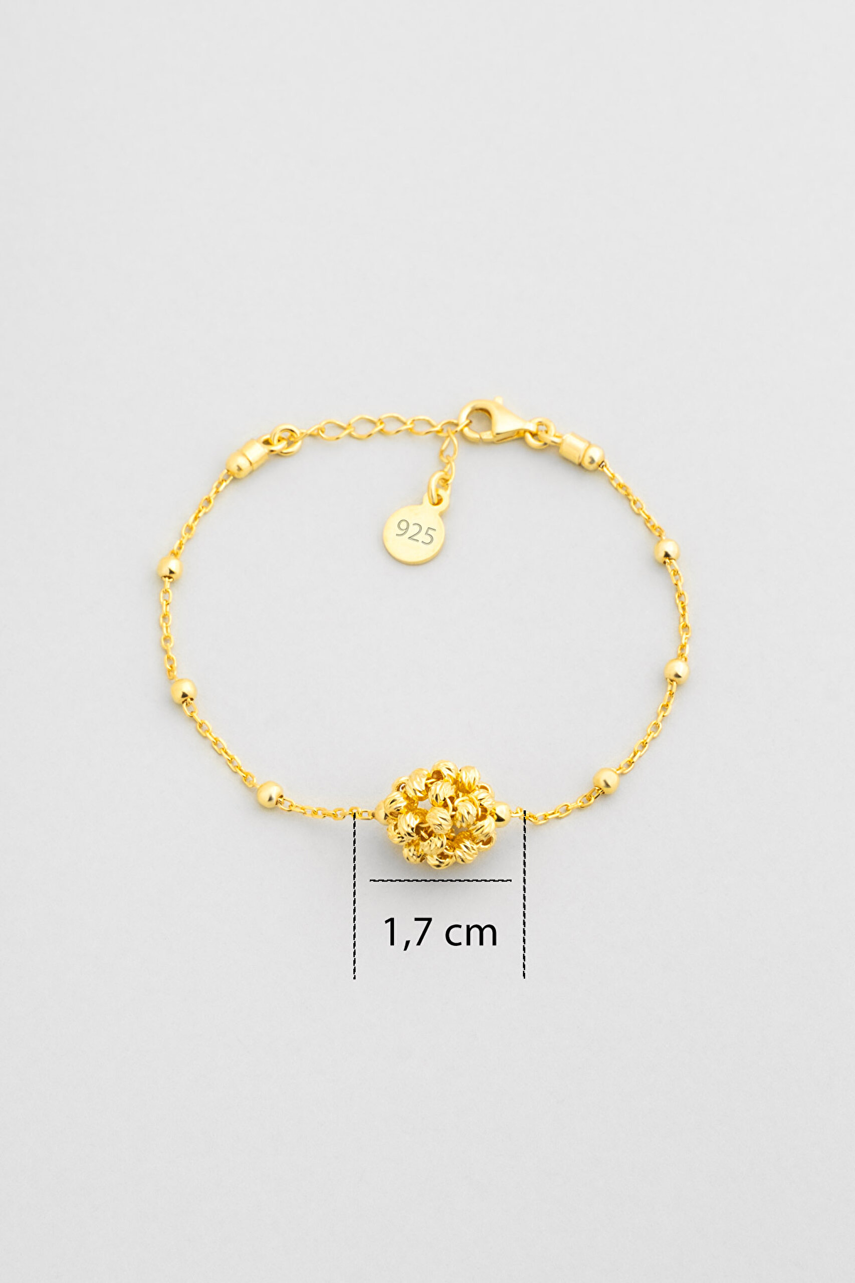 ⁠ Rönesans 18 Ayar Sarı Altın Kaplama 19 Cm Gümüş Bileklik_2}