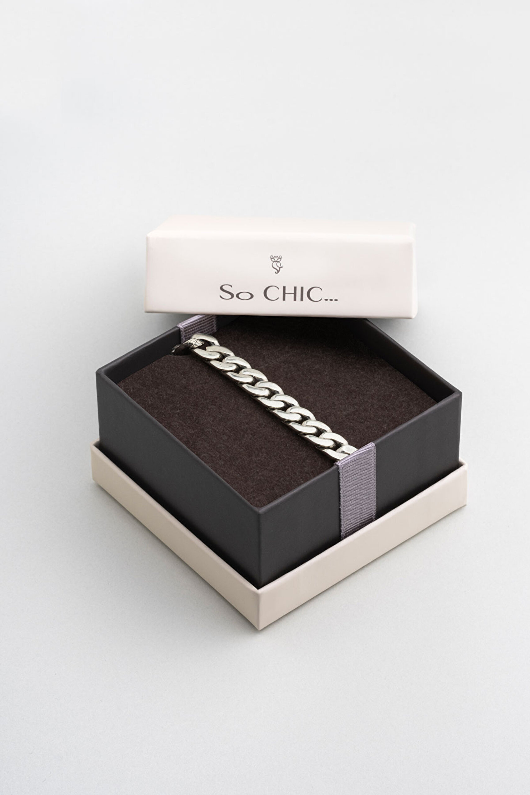 ⁠ Avangard Tasarım Gümüş Erkek Bileklik_5}