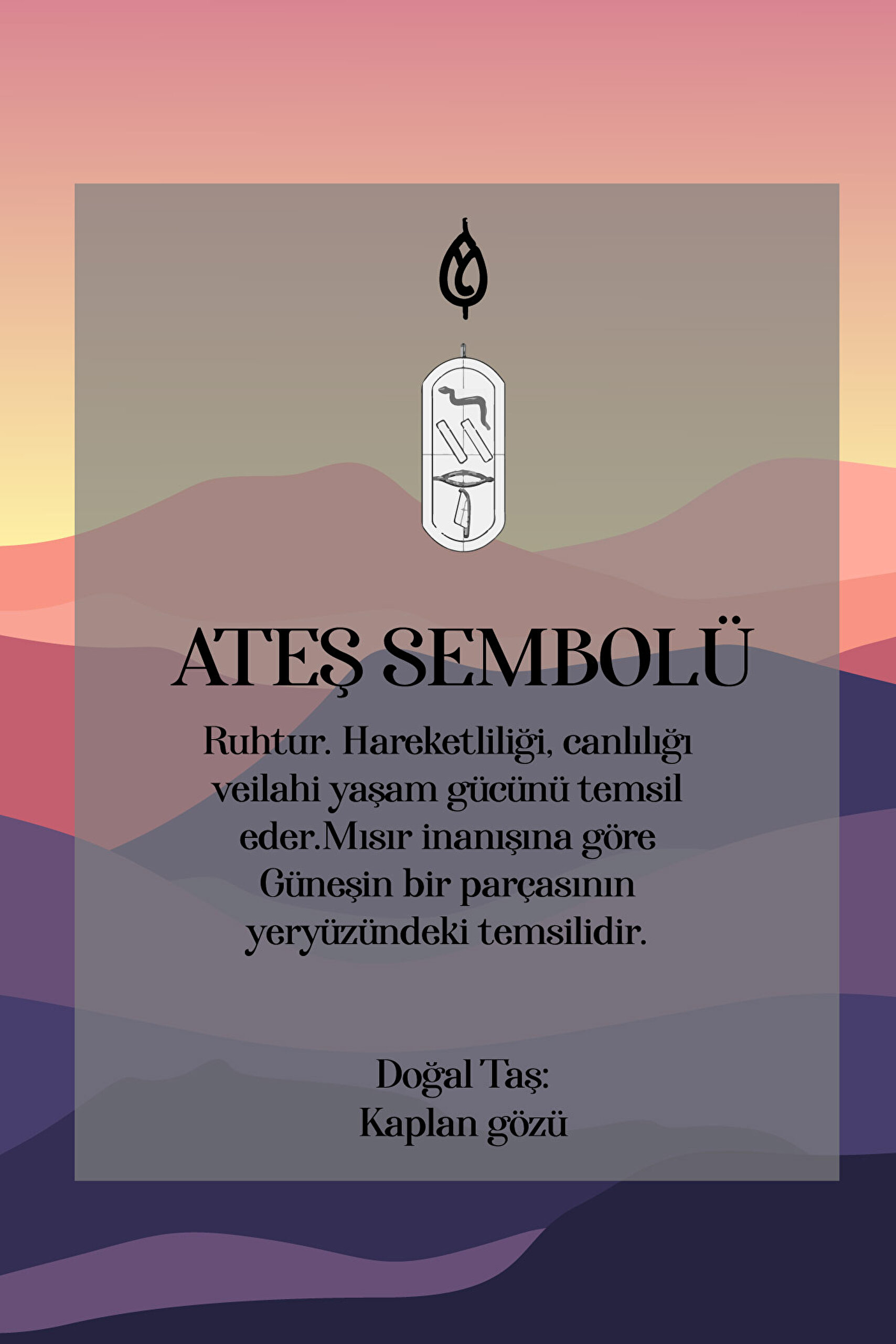 ⁠ Ateş Elementi 68 Cm Gümüş Kaplan Gözü Taşlı Erkek Kolye_2}