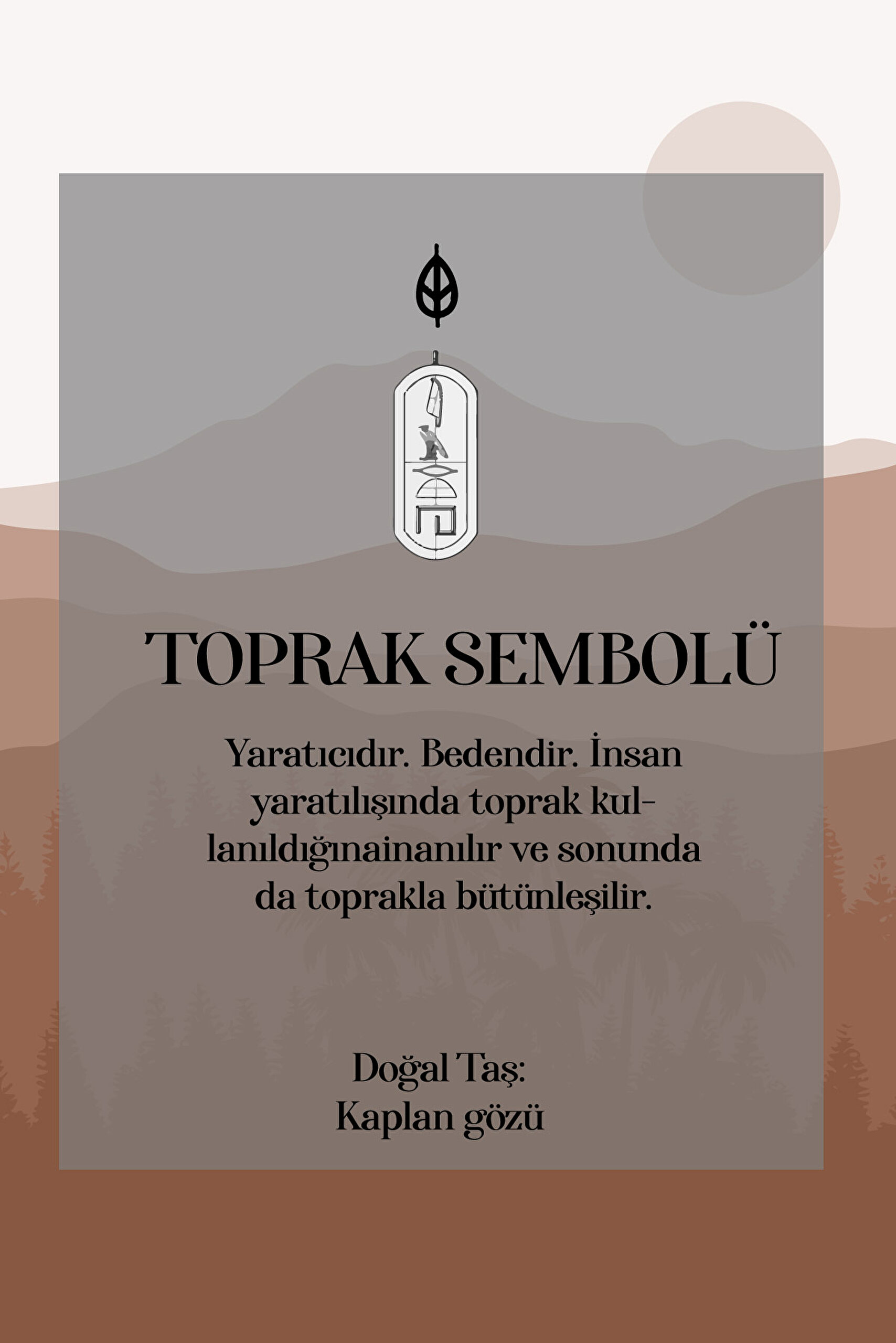 ⁠ Toprak Elementi 68 Cm Gümüş Kaplan Gözü Taşlı Erkek Kolye_2}