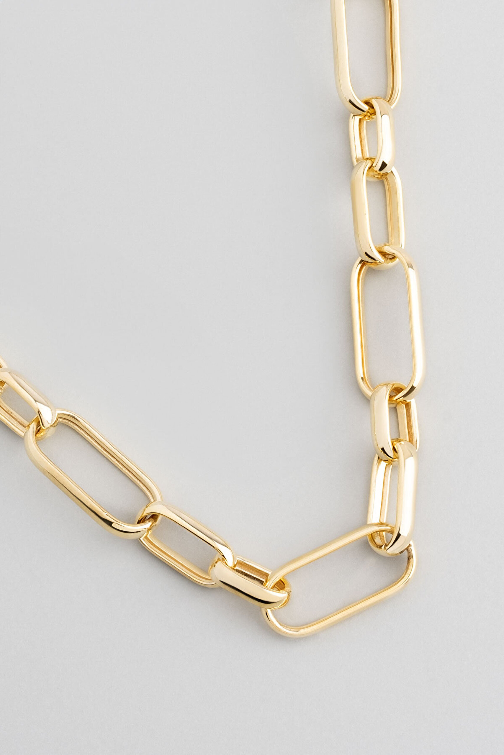 Ataç Model 18 Ayar Sarı Altın Kaplama 45 Cm Gümüş Zincir Kolye - 2