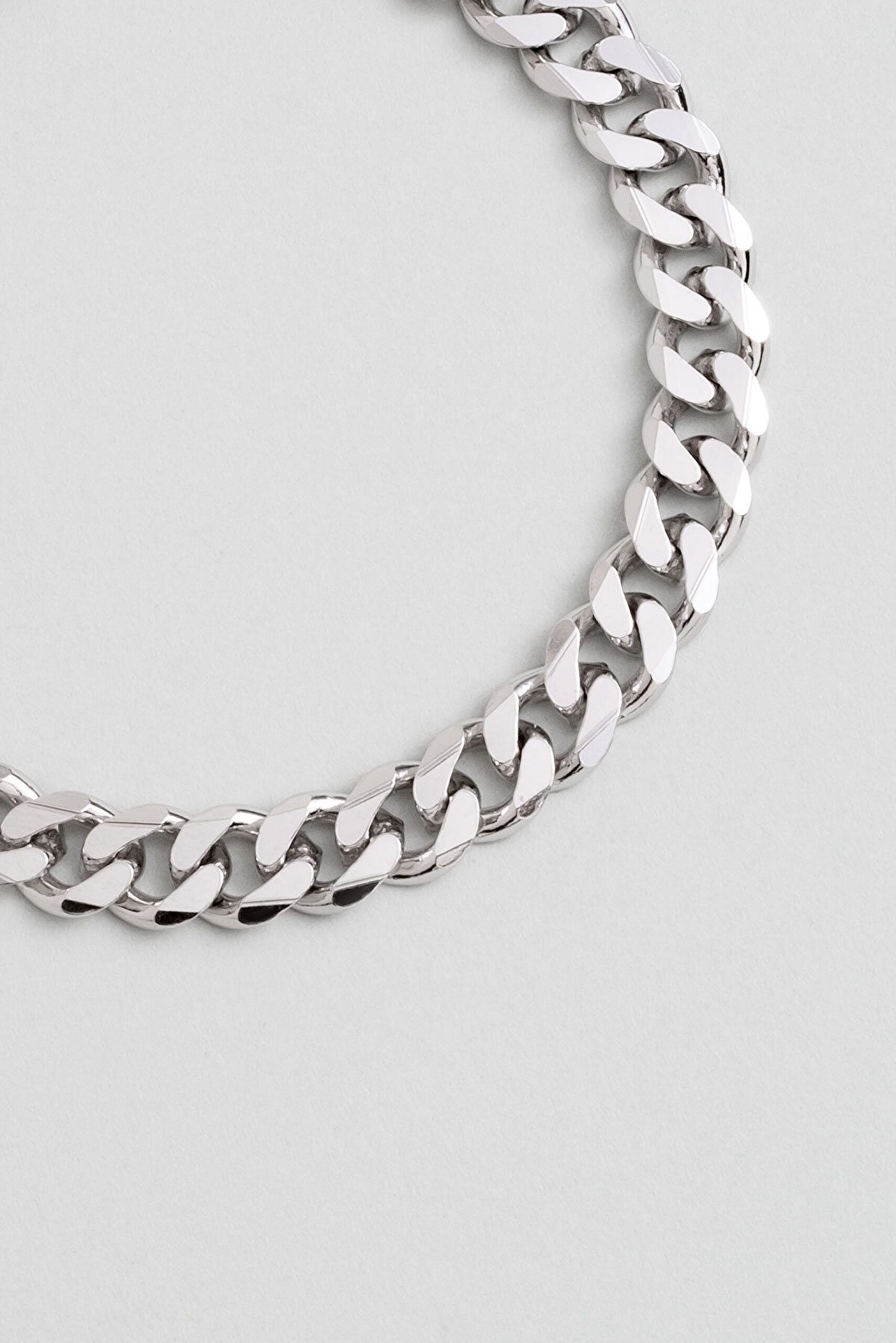 Klasik Stil Gurmet Zincir Gümüş Erkek Bileklik - 1