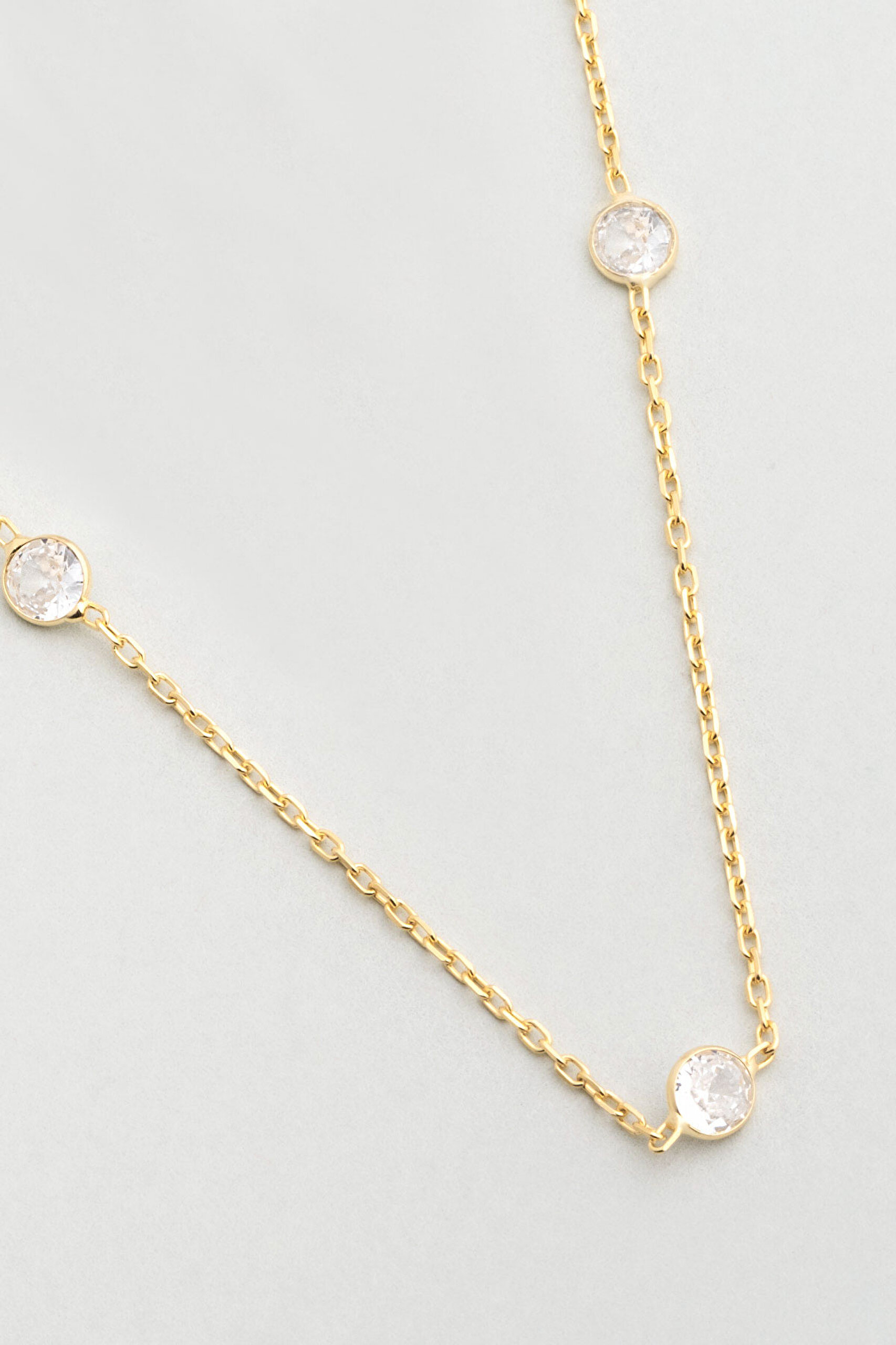 ⁠ Yuvarlak Kesim 18 Ayar Sarı Altın Kaplama 42 Cm Gümüş Kolye_4}