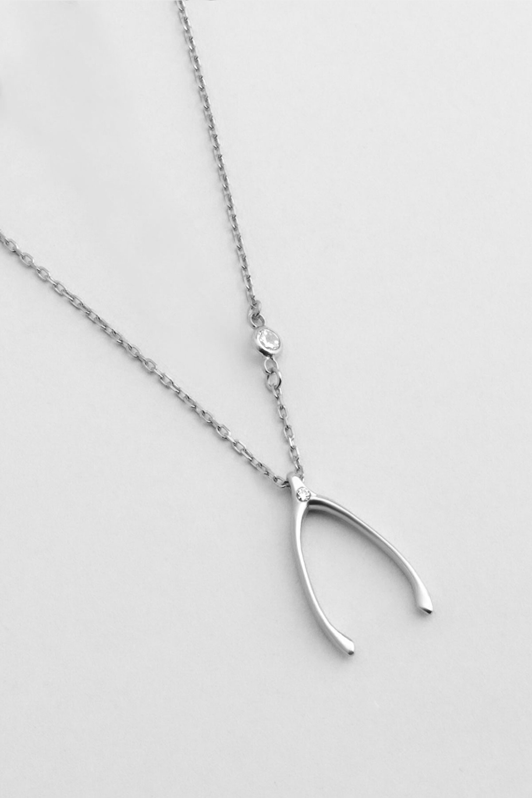 ⁠ Lades Kemiği 18 Ayar Beyaz Altın Kaplama 46 Cm Gümüş Kolye_1}