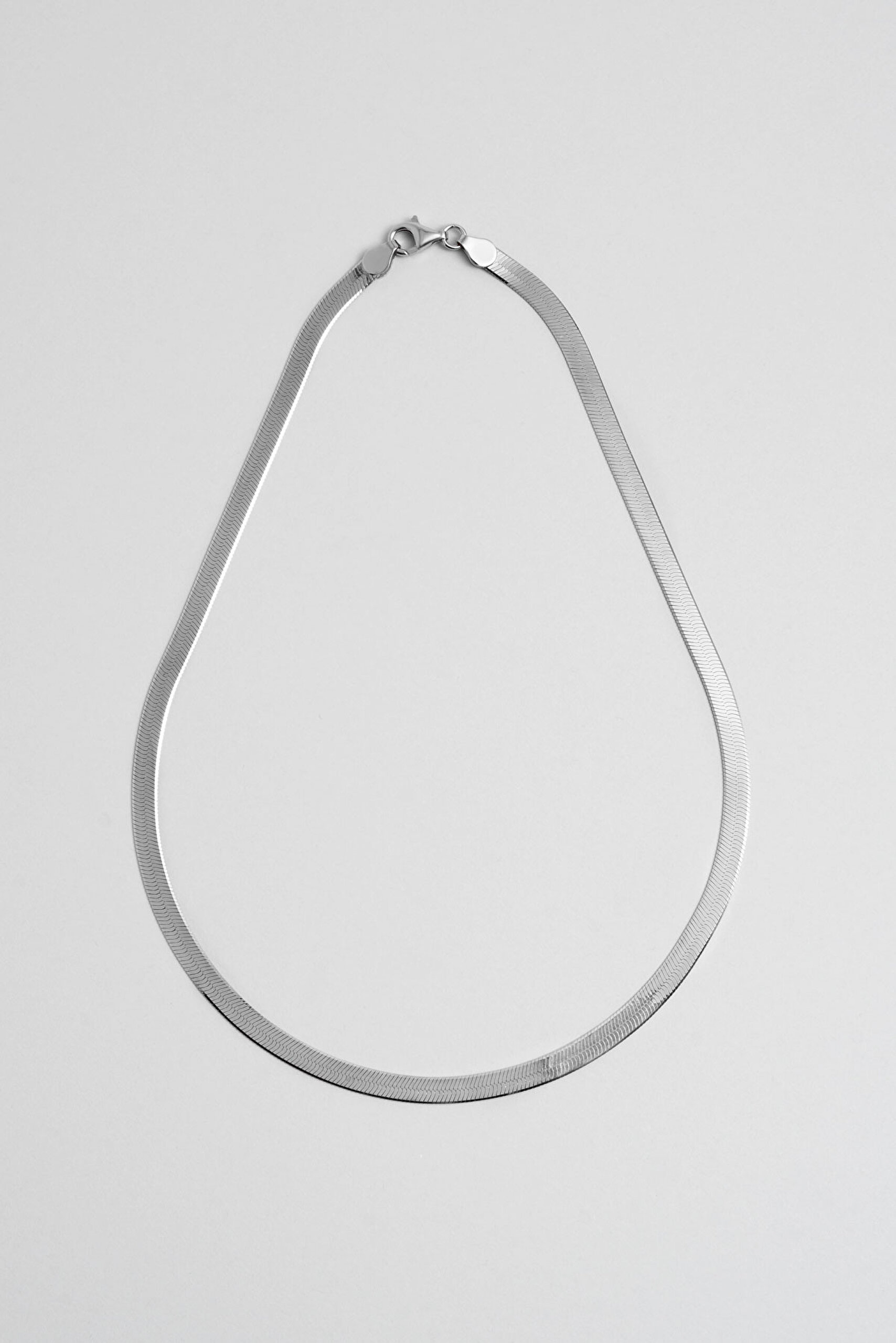 ⁠ Zincir Rüyası 18 Ayar Beyaz Altın Kaplama Gümüş Kolye_0}