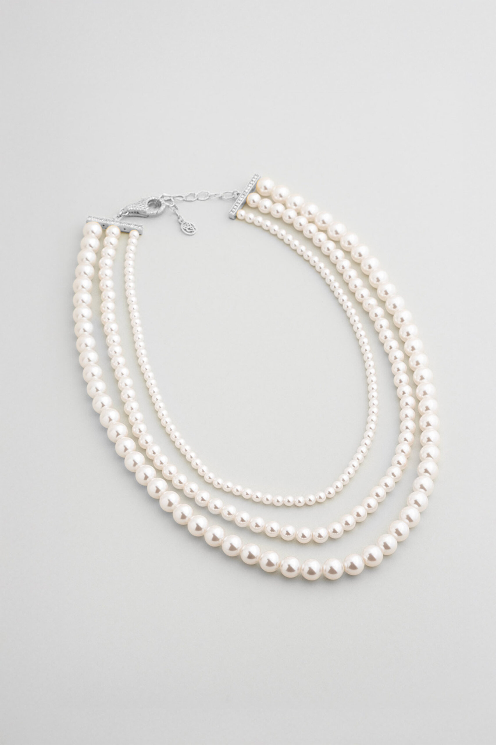 ⁠ Charlotte 18 Ayar Beyaz Altın Kaplama 47 Cm Gümüş İnci Kolye_3}